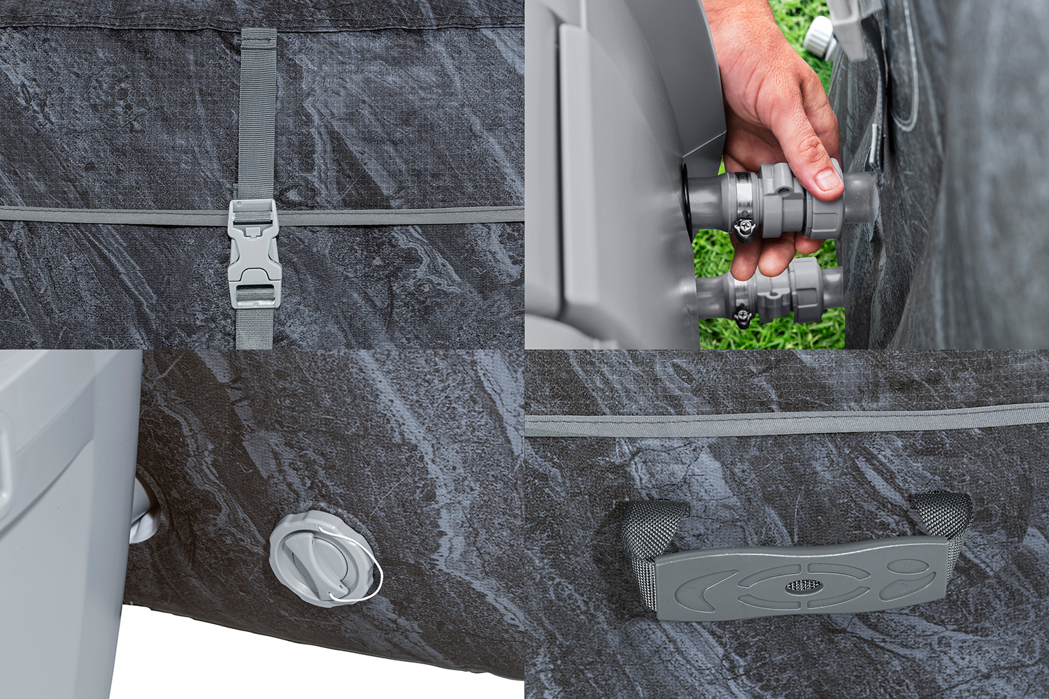 LAY-Z-SPA® WLAN-Whirlpool Boracay AirJet™ Ø 180 x 66 cm, rund