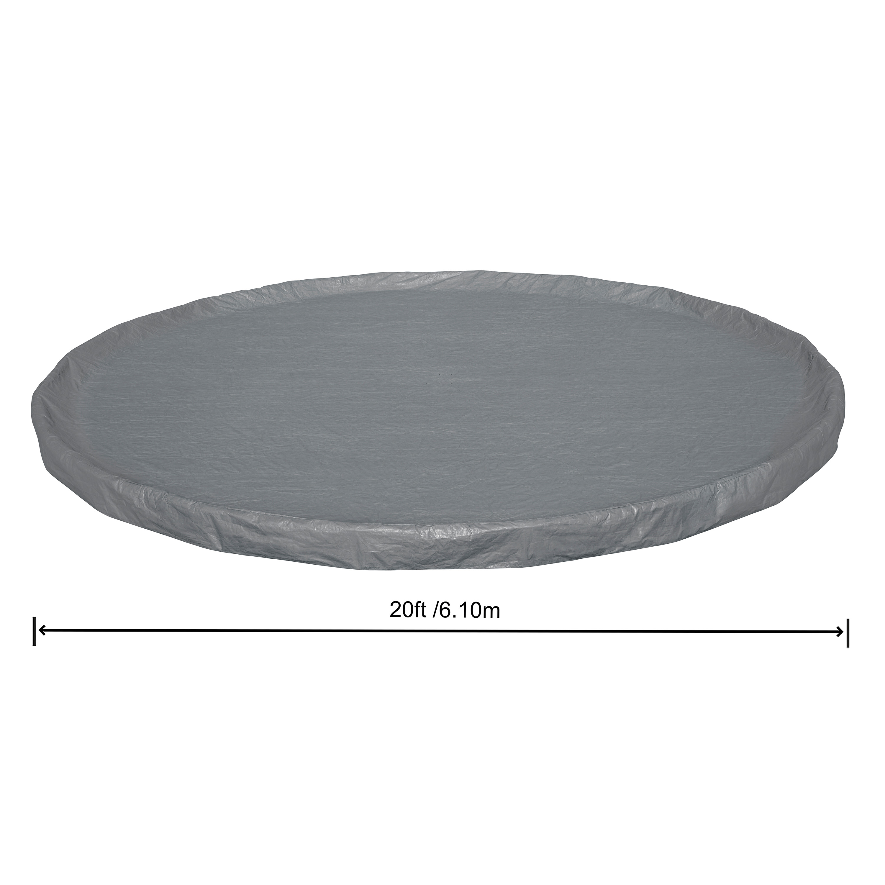 Winterfeste Premium Abdeckplane Ø 615 cm, grau, rund