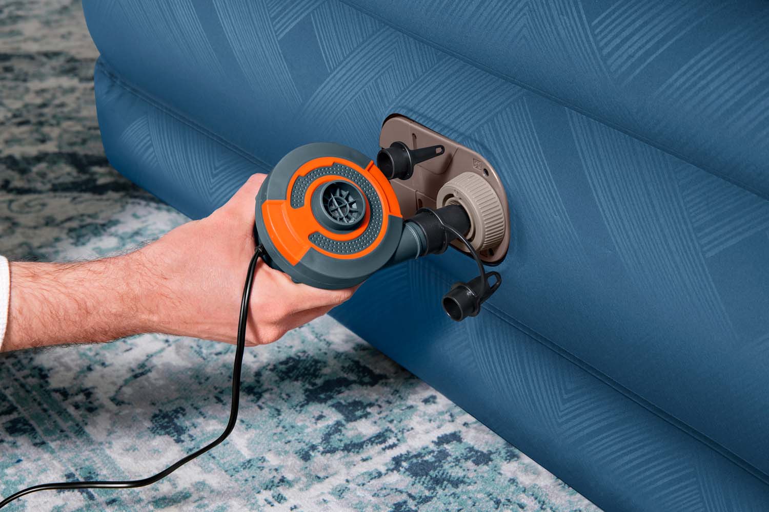 Fortech™ Doppelluftbett Snugable Top™ mit integrierter Elektropumpe 203 x 152 x 46 cm