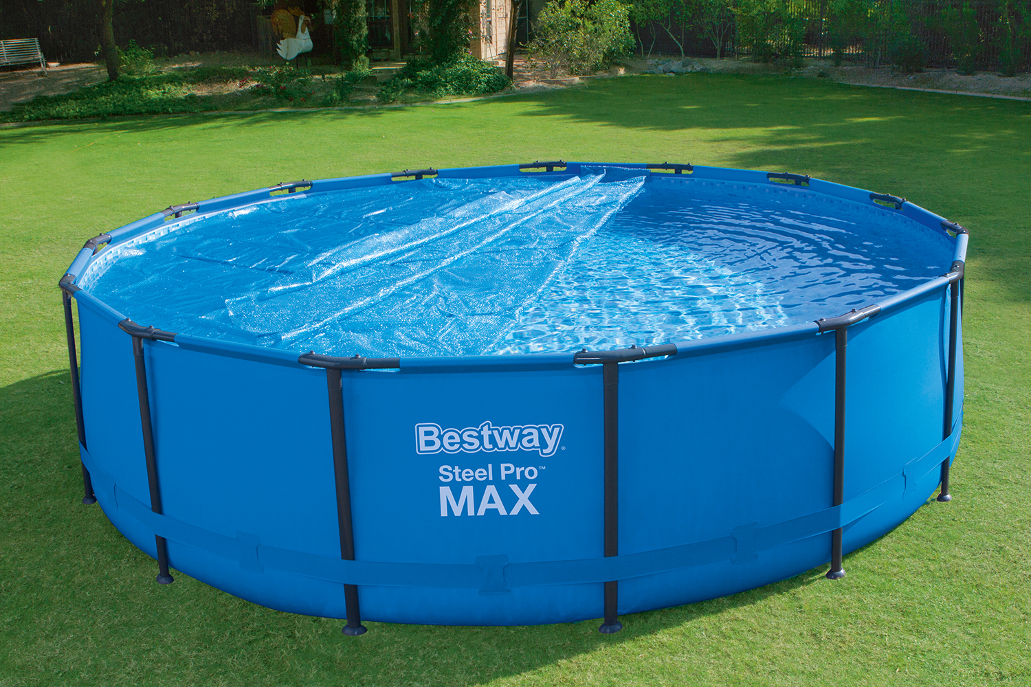 PE Solarabdeckplane Ø 462 cm, blau, rund PE Solarabdeckplane Ø 462 cm, blau, rund