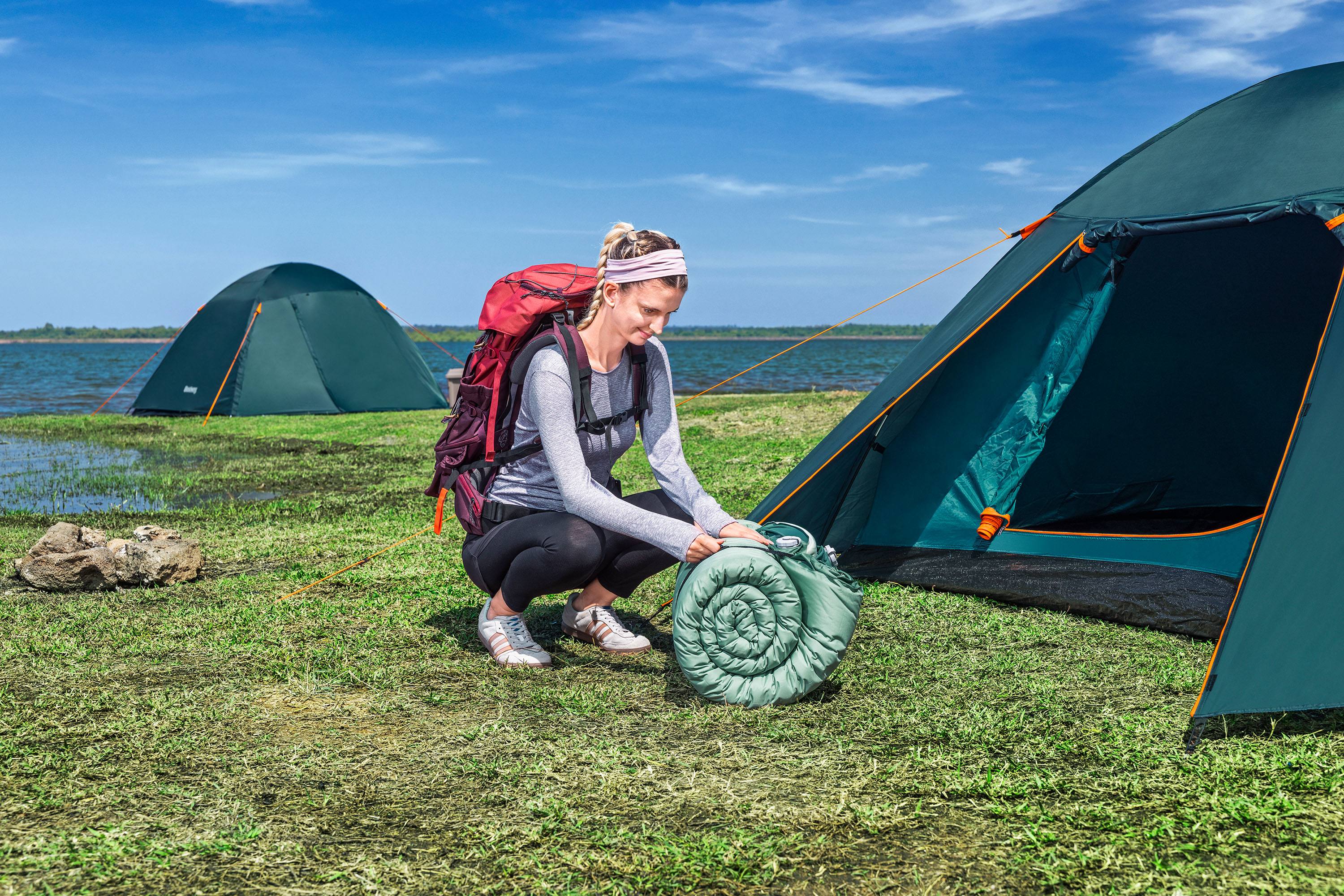 Selbstaufblasende Doppel Isomatte ComfortTrek™ 202,5 x 153 x 11 cm