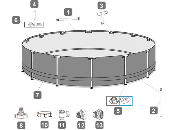 Bestway® Spare Part Leg cap set (brown / 4 pieces) for Power Steel™ Deluxe Series™pools Ø 488 x 122 cm, round Bestway® Spare Part Leg cap set (brown / 4 pieces) for Power Steel™ Deluxe Series™pools Ø 488 x 122 cm, round