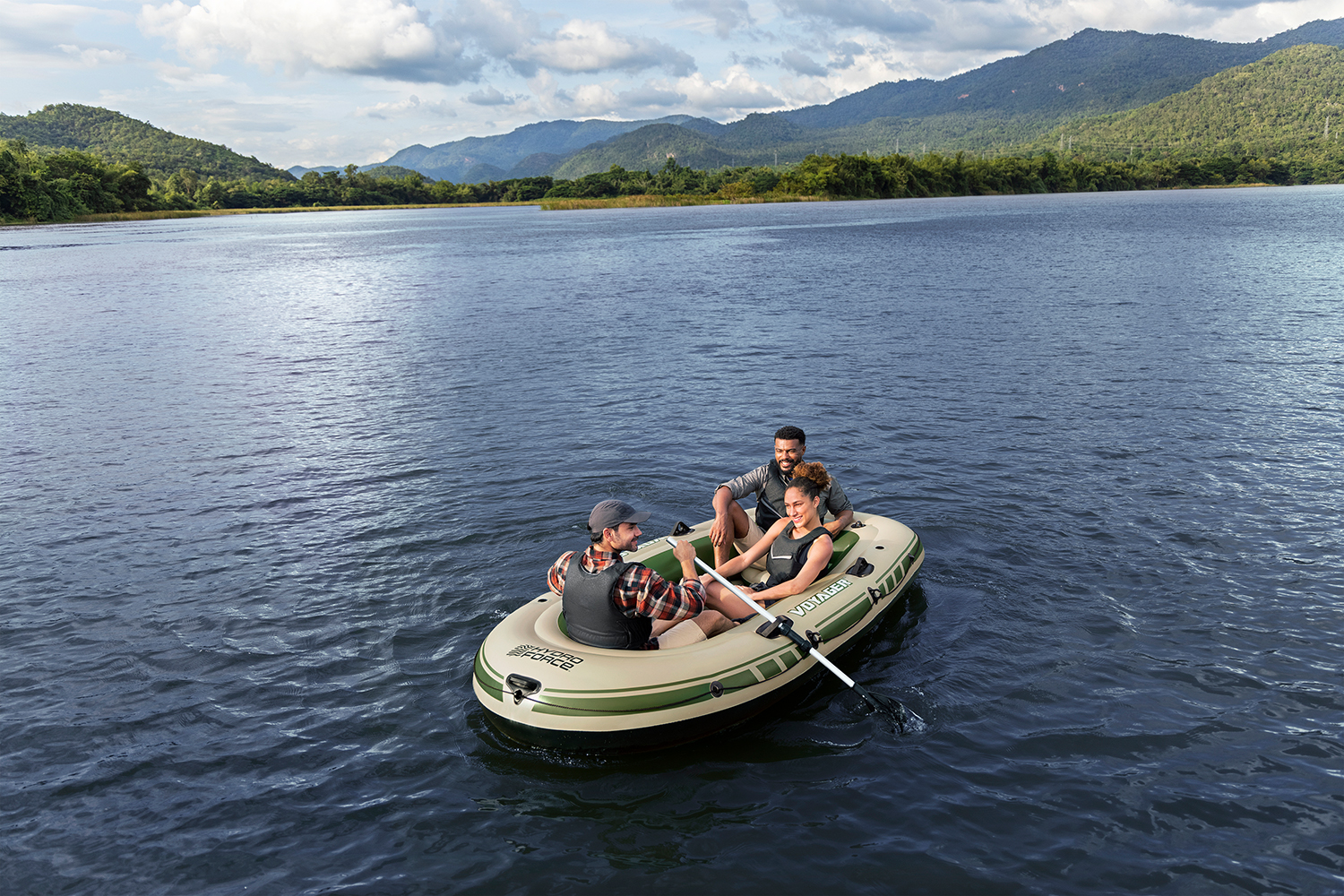 Hydro-Force™ Schlauchboot Komplett-Set Voyager™ X3 294 x 137 x 39 cm