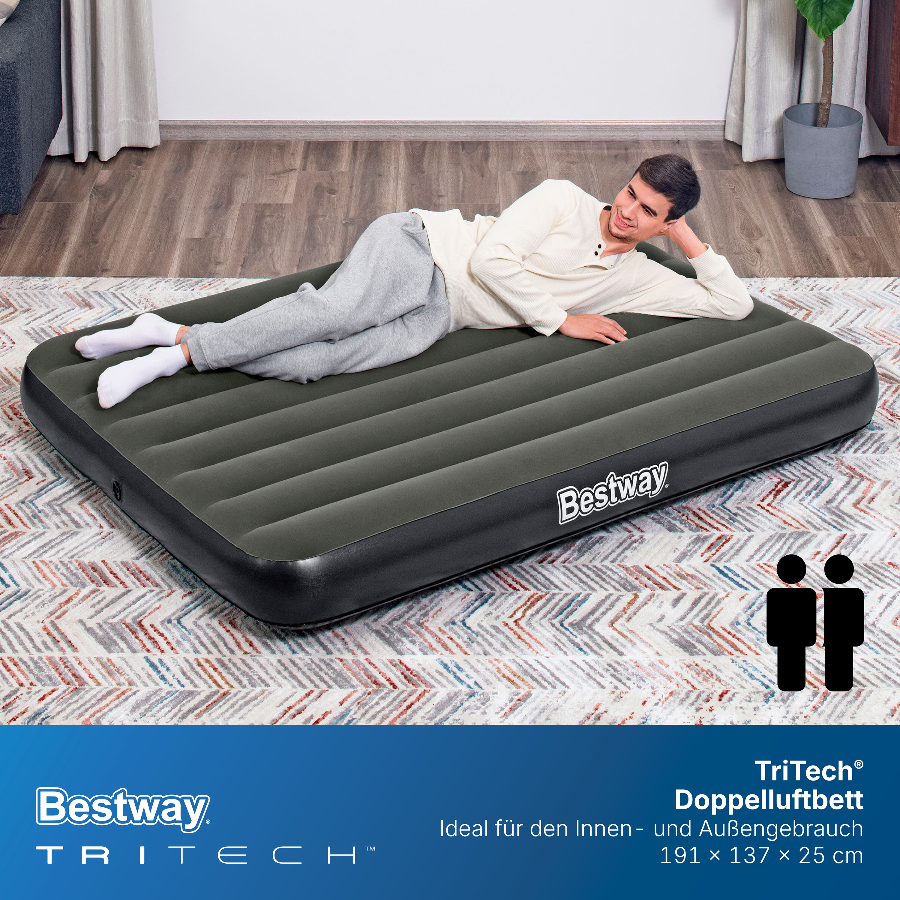 TriTech® Doppelluftbett 191 x 137 x 25 cm