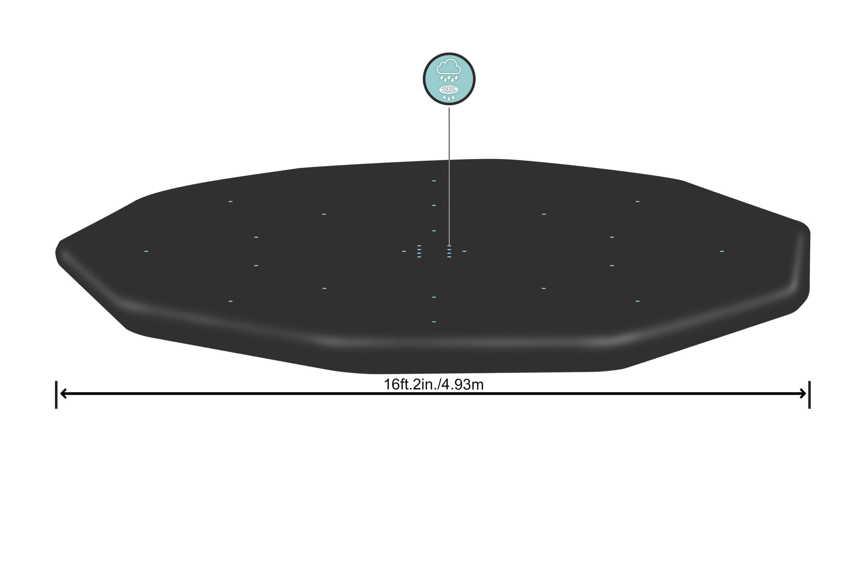 Bestway® Spare Part Pool cover (black) for pools Ø 488 cm, round