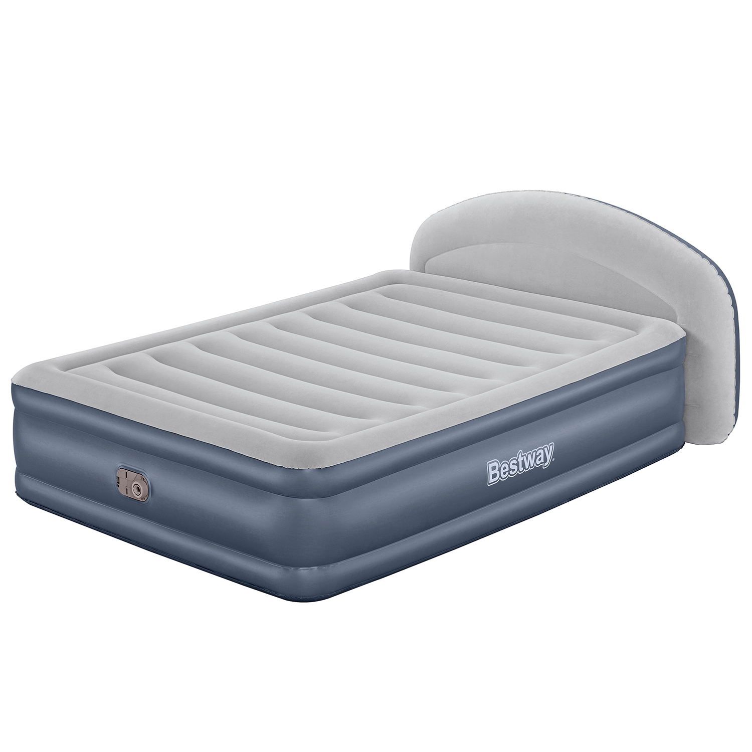 TriTech® Doppelluftbett mit integrierter Elektropumpe & Kopfteil LoungeLux™ 229 x 152 x 84 cm TriTech® Doppelluftbett mit integrierter Elektropumpe & Kopfteil LoungeLux™ 229 x 152 x 84 cm