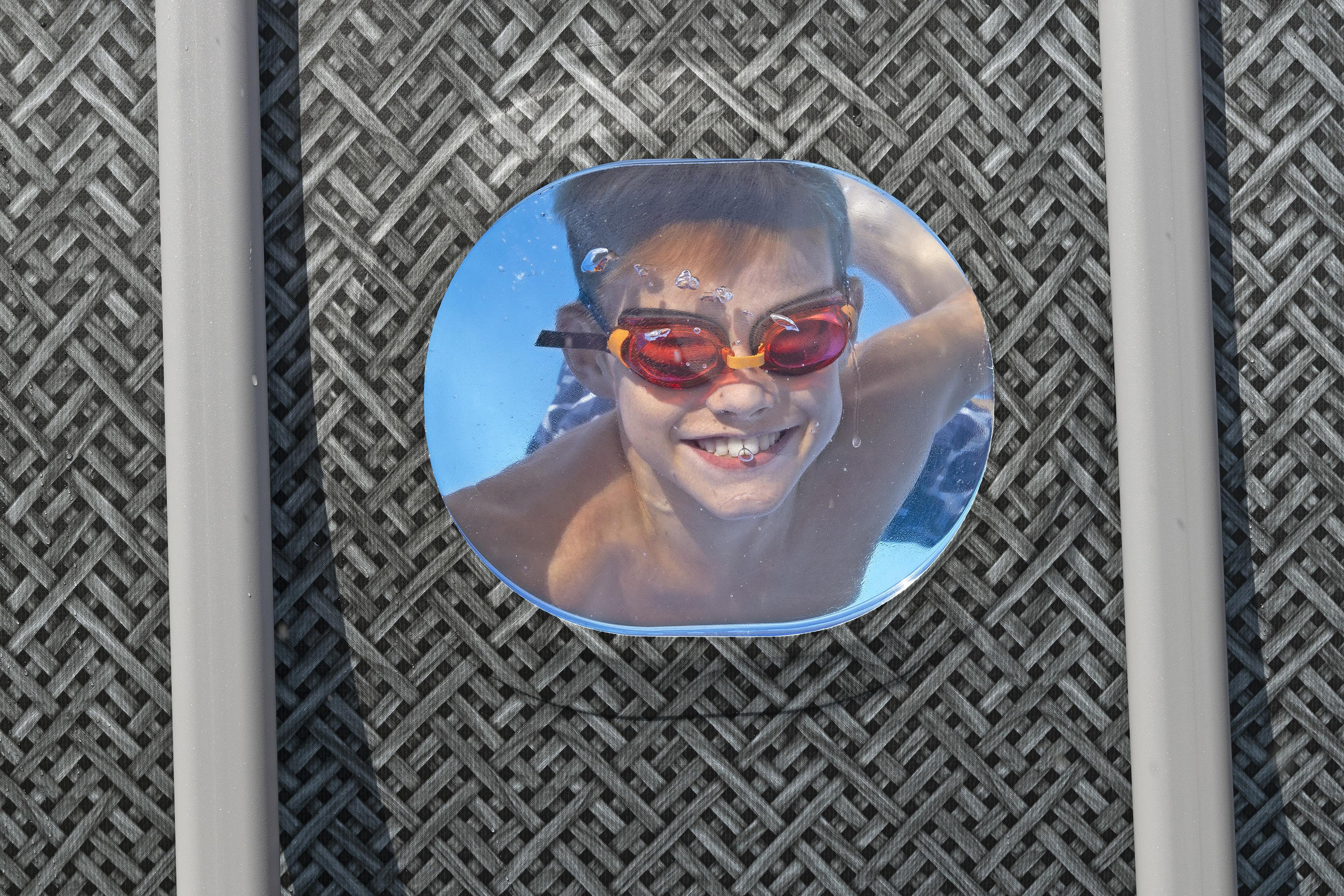 Steel Pro MAX™ Splashview™ Solo Pool ohne Zubehör 488 x 244 x 122 cm, Rattan-Optik (Schiefergrau), eckig