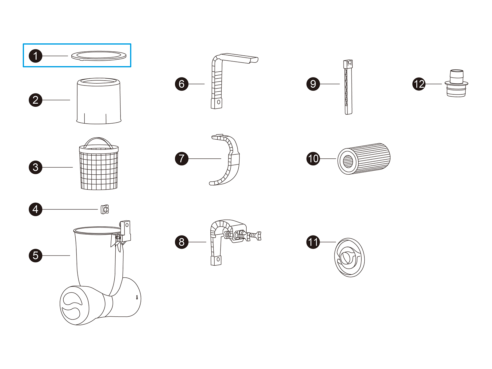 Bestway® Spare Part Cover rim (turquoise) for Skimatic Filter Pump Bestway® Spare Part Cover rim (turquoise) for Skimatic Filter Pump