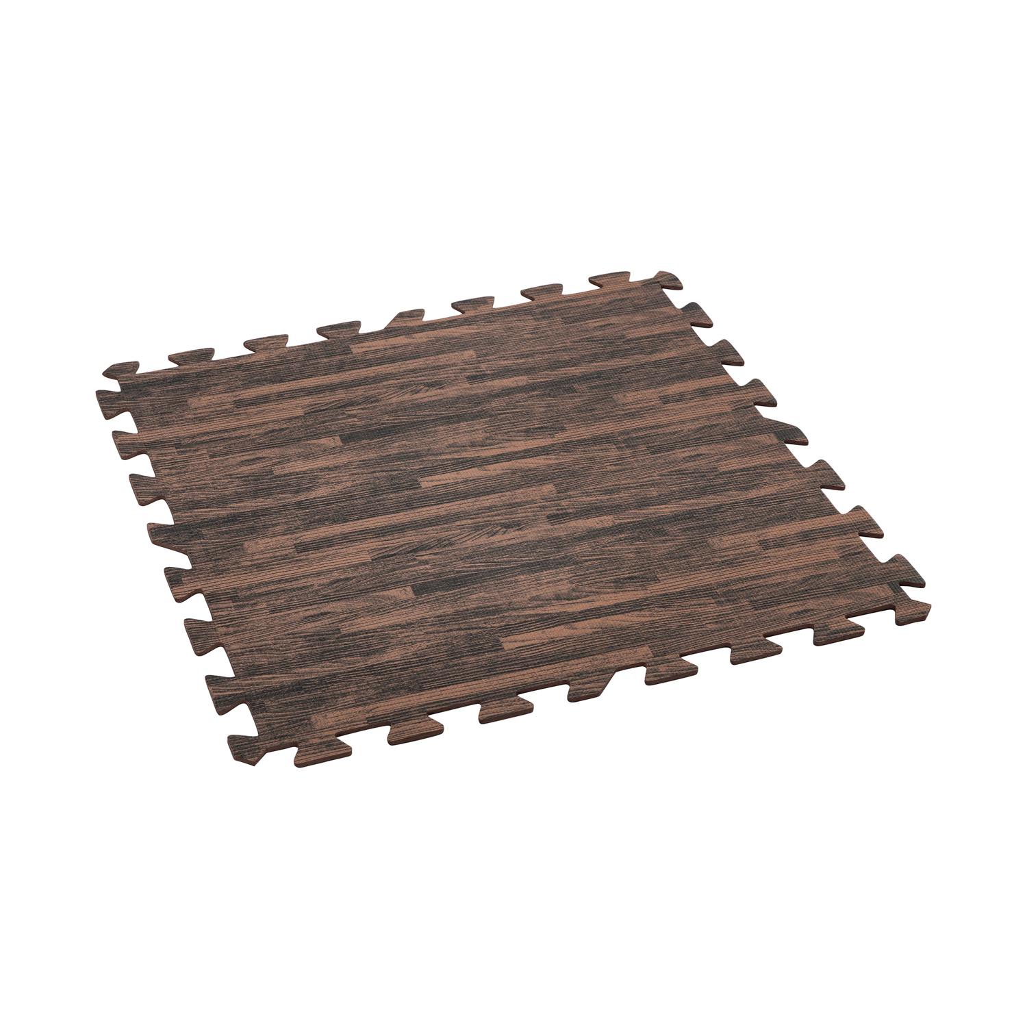 Pool-Bodenschutzfliesen Set 12 Stück á 50 x 50 cm, Holz-Optik (Palisander)