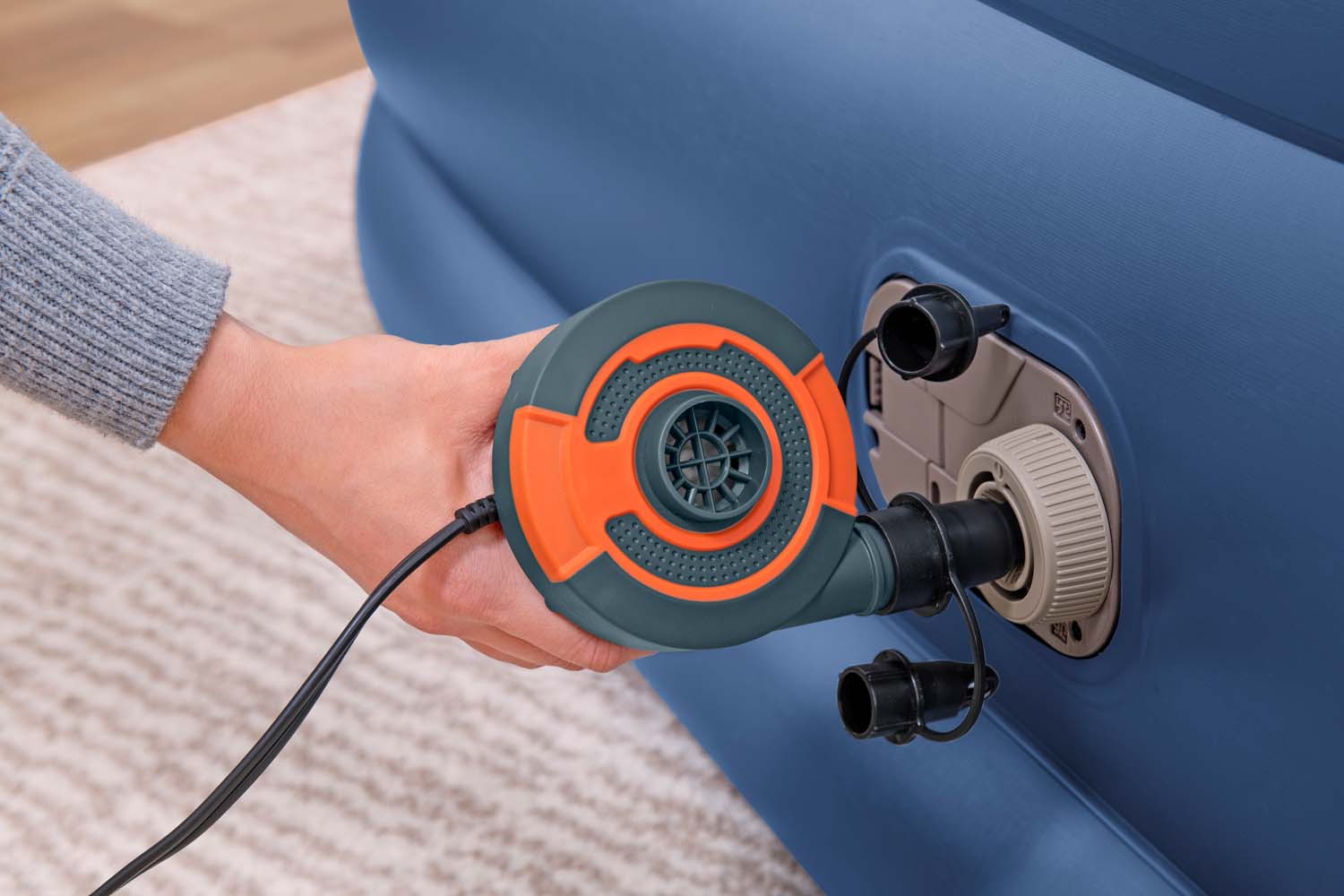 TriTech™ Doppelluftbett mit integrierter Elektropumpe 203 x 193 x 56 cm