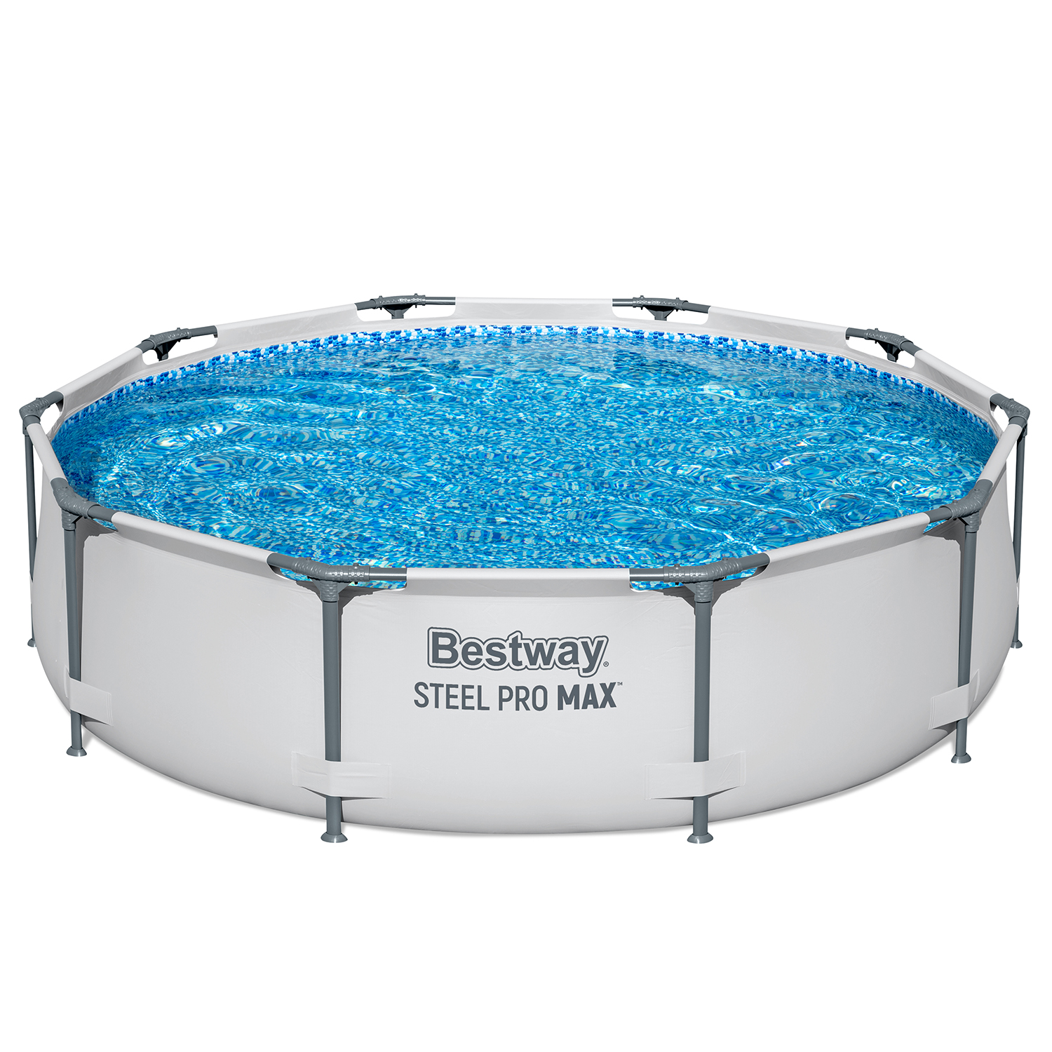 Steel Pro MAX™ Frame Pool ohne Pumpe Ø 305 x 76 cm, lichtgrau, rund