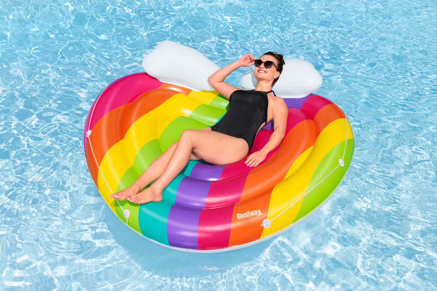 Schwimminsel Rainbow Dreams 175 x 163 cm