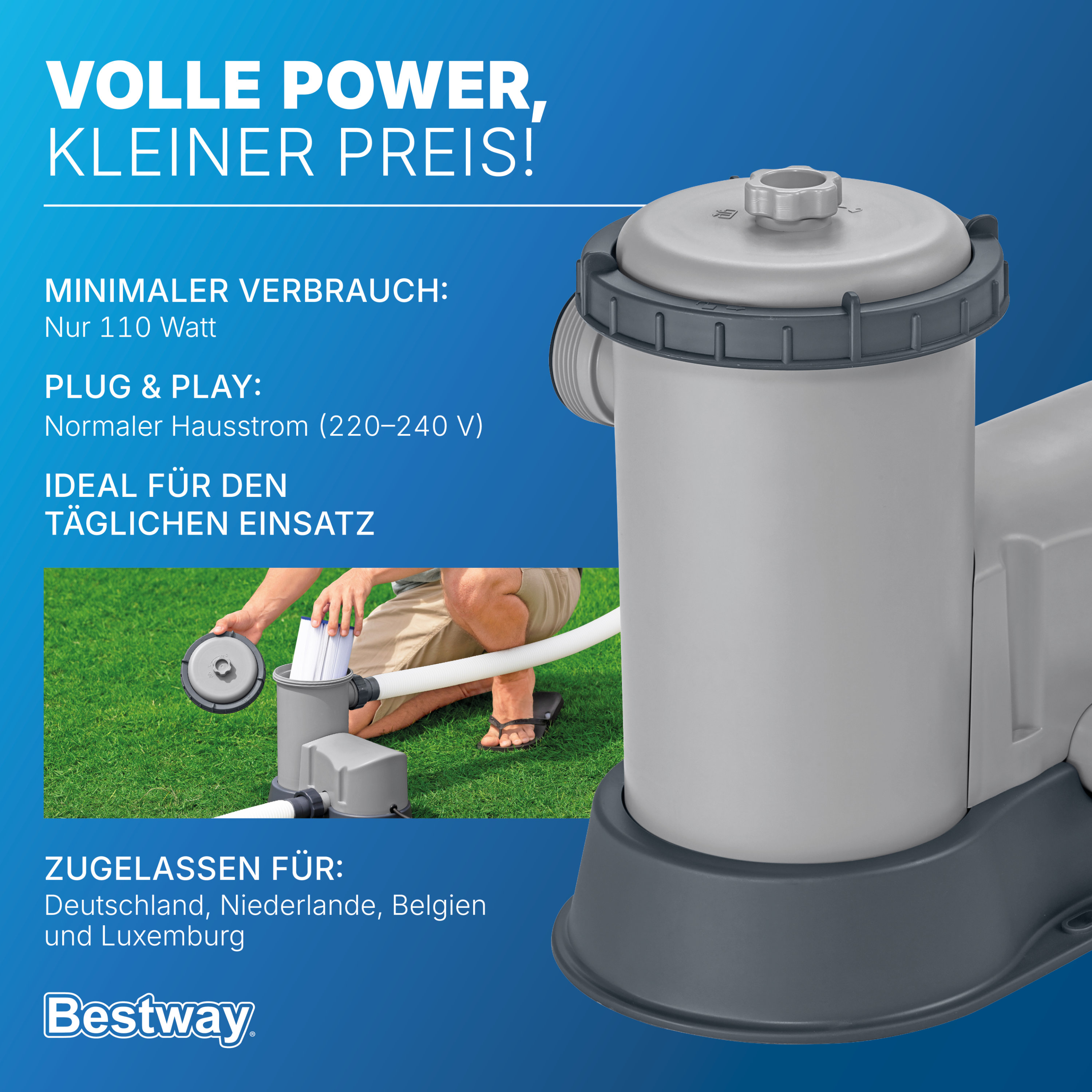 Filterpumpe 5.678 l/h, 110 W