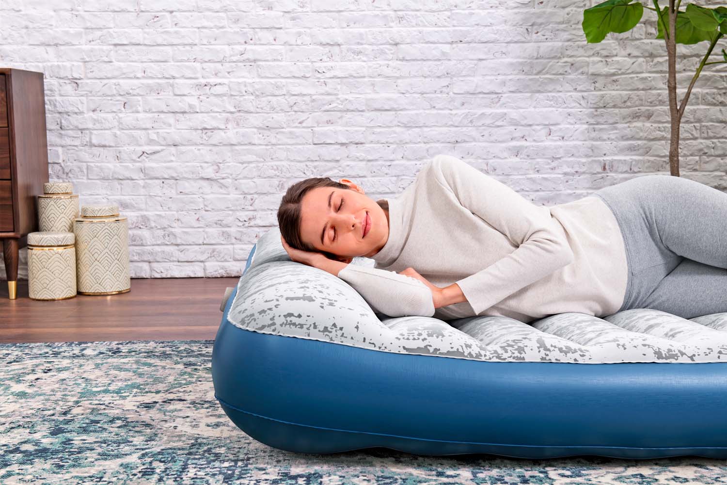 TriTech™ Doppelluftbett Fashion Flock™ mit integrierter Elektropumpe 203 x 152 x 30 cm
