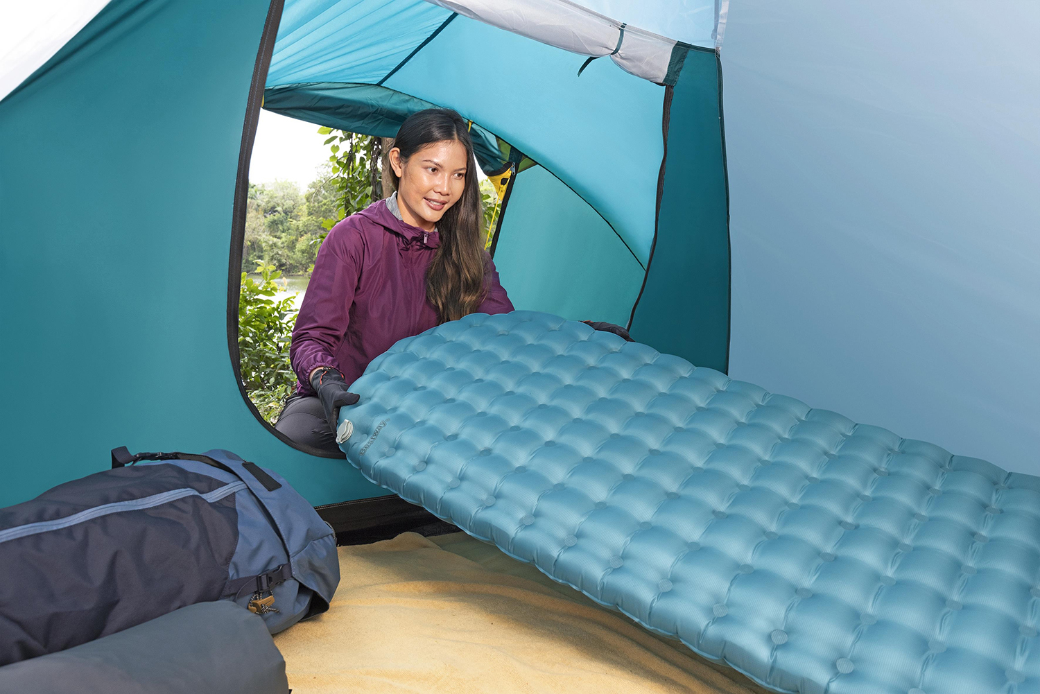 aufblasbare Single-Isomatte AlpineLite™ für Mumienschlafsäcke 183 x 51 x 7,5 cm