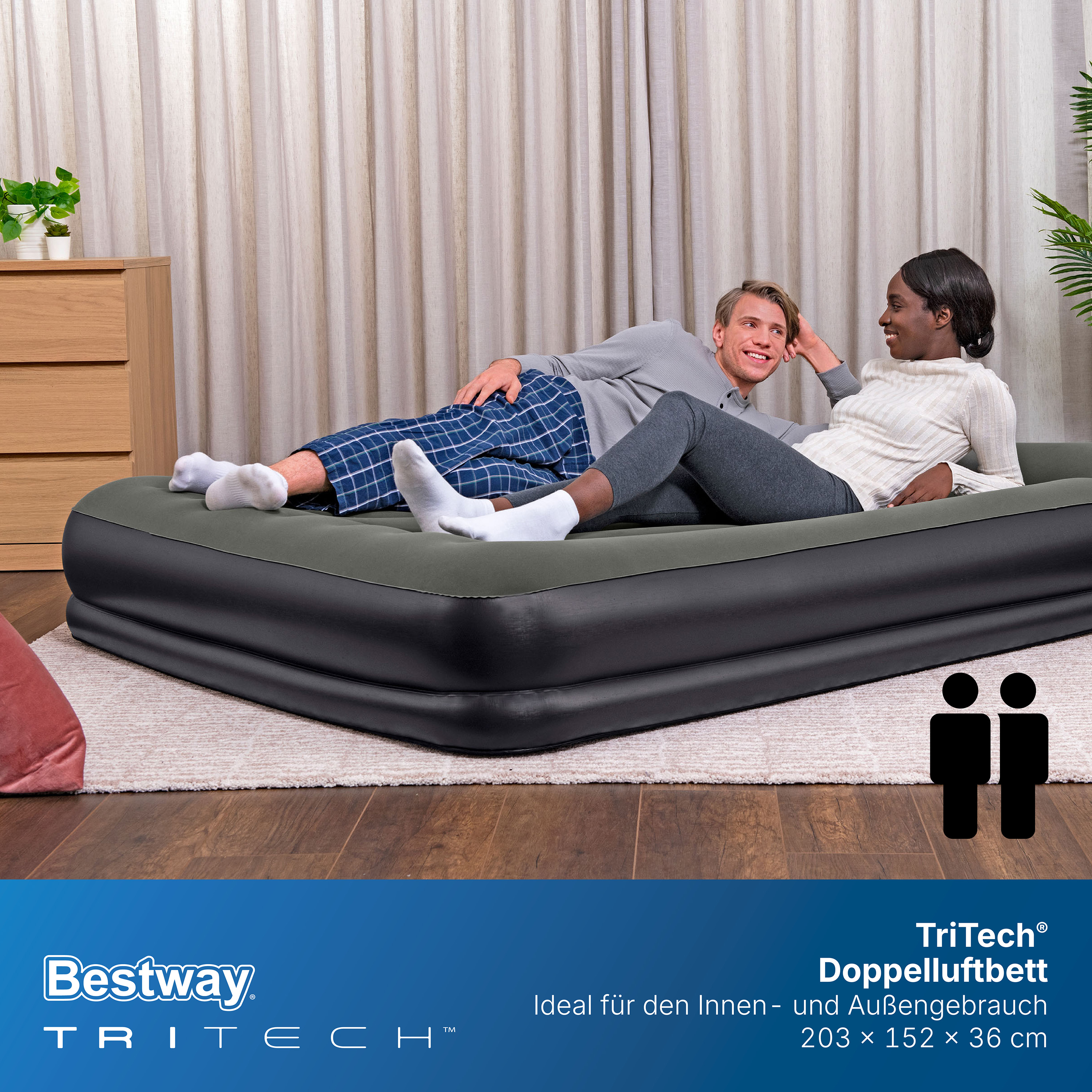 TriTech® Doppelluftbett 203 x 152 x 36 cm