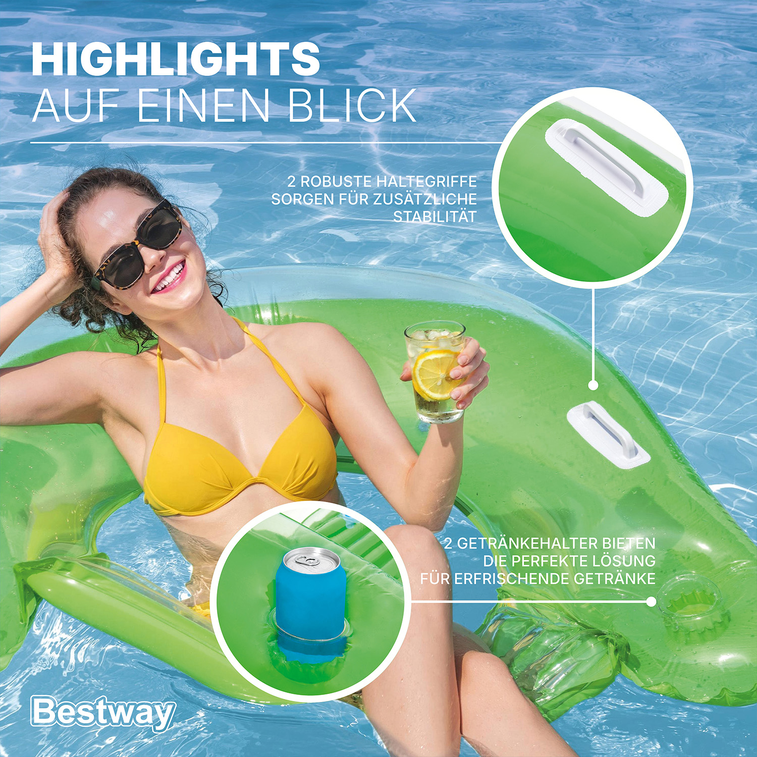 Bestway® 60" x 39"/1.52m x 99cm Lazy Lounge Sit 'N Ease Chair