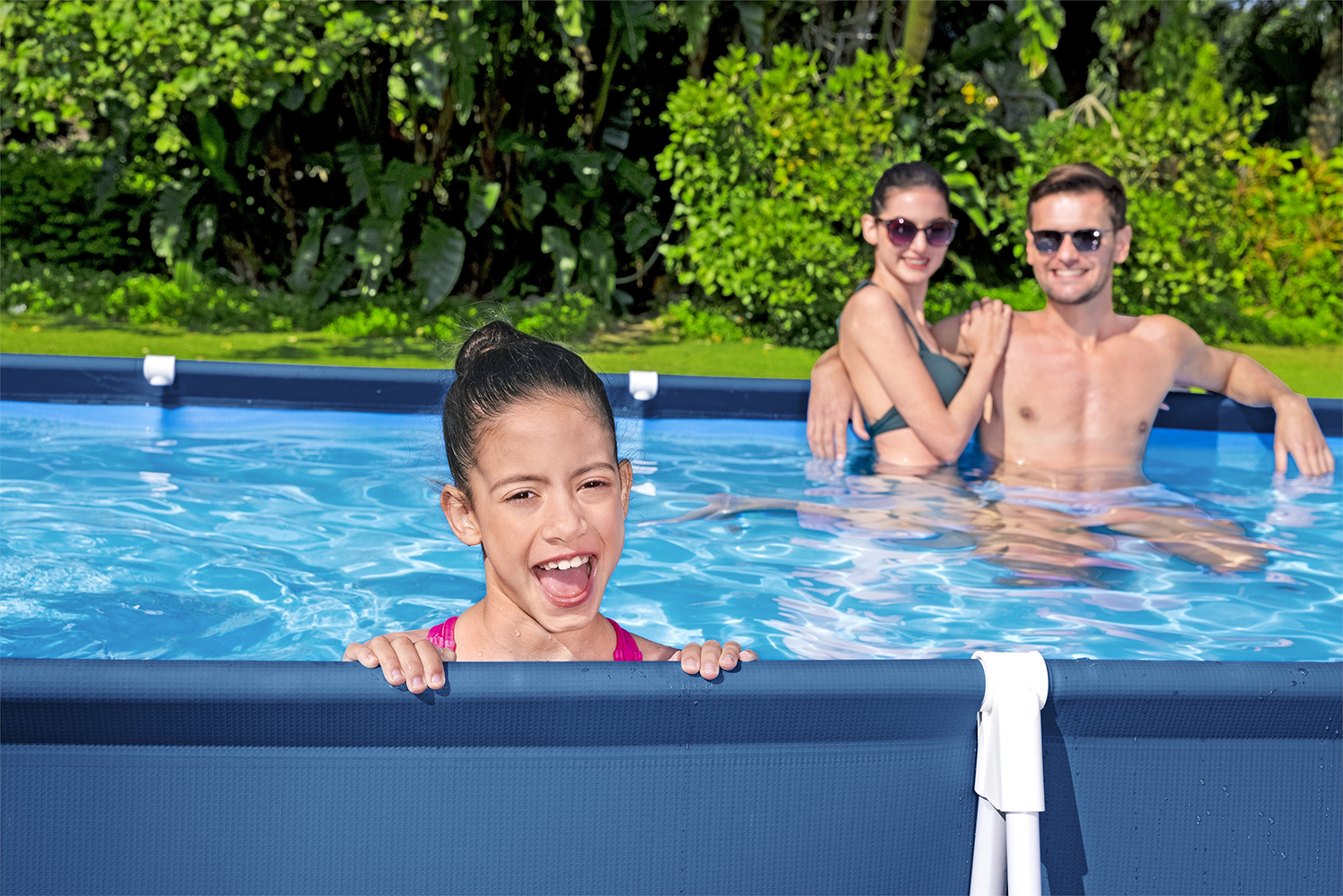 Steel Pro™ Frame Pool ohne Pumpe 300 x 201 x 66 cm, dunkelblau, eckig