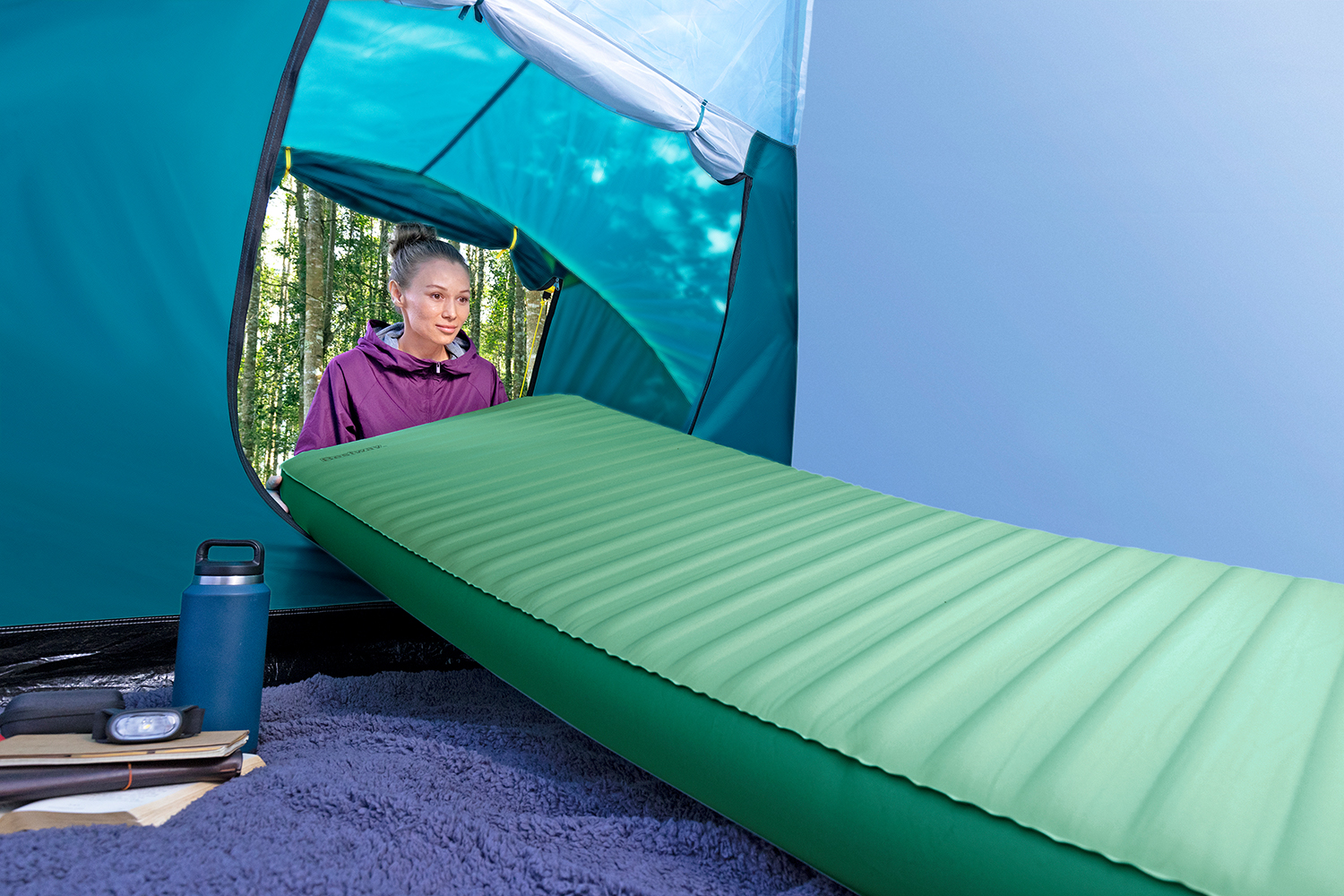 Aufblasbare Single XL Schlafmatte ComforTrek™ 198 x 63,5 x 10,8 cm