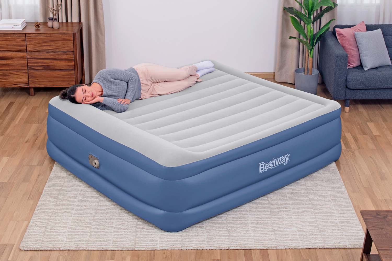 TriTech™ Doppelluftbett mit integrierter Elektropumpe 203 x 193 x 56 cm