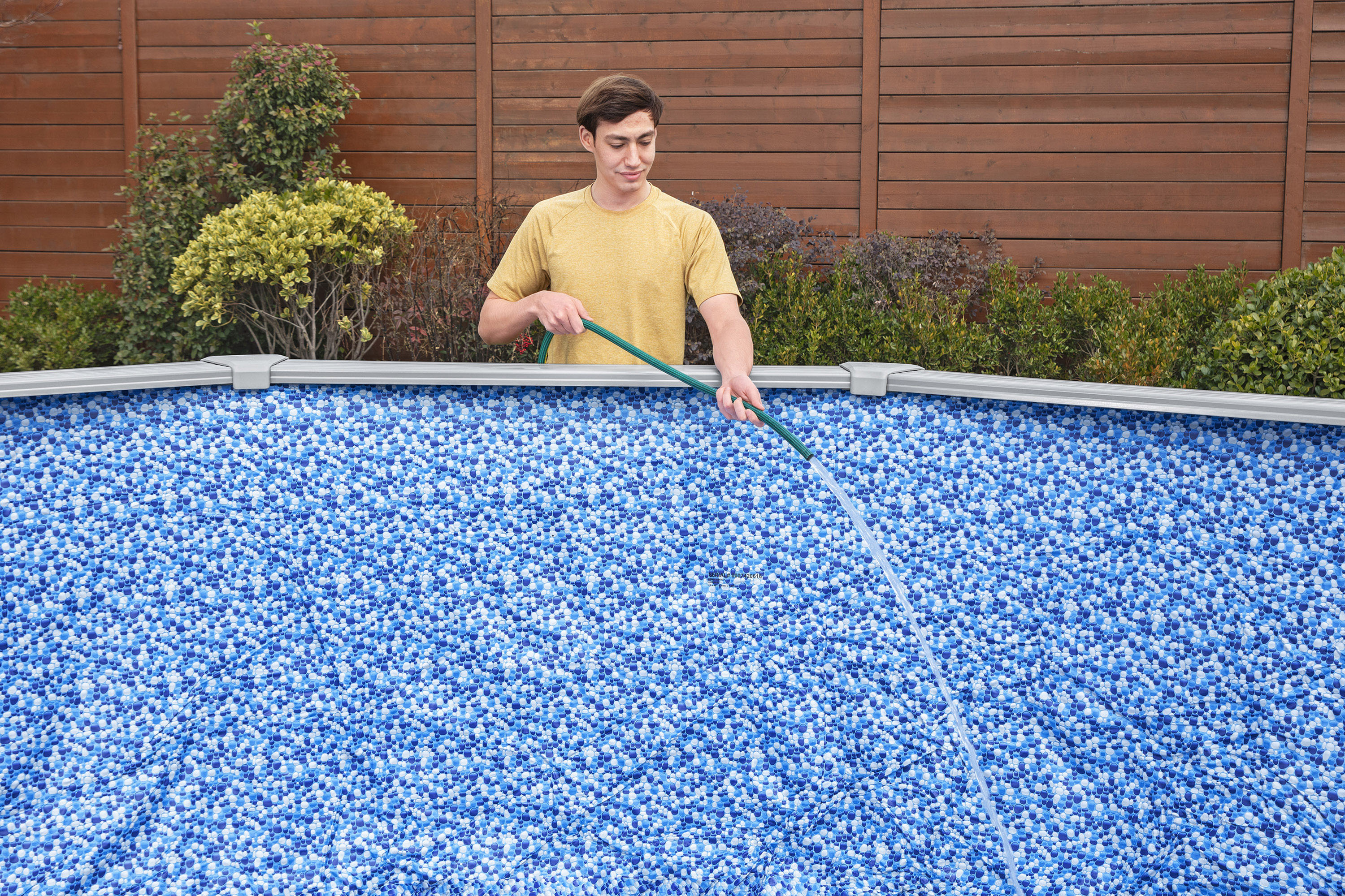 Hydrium™ Stahlwandpool Komplett Set mit Sandfilteranlage Ø 305 x 122 cm, granitgrau, rund