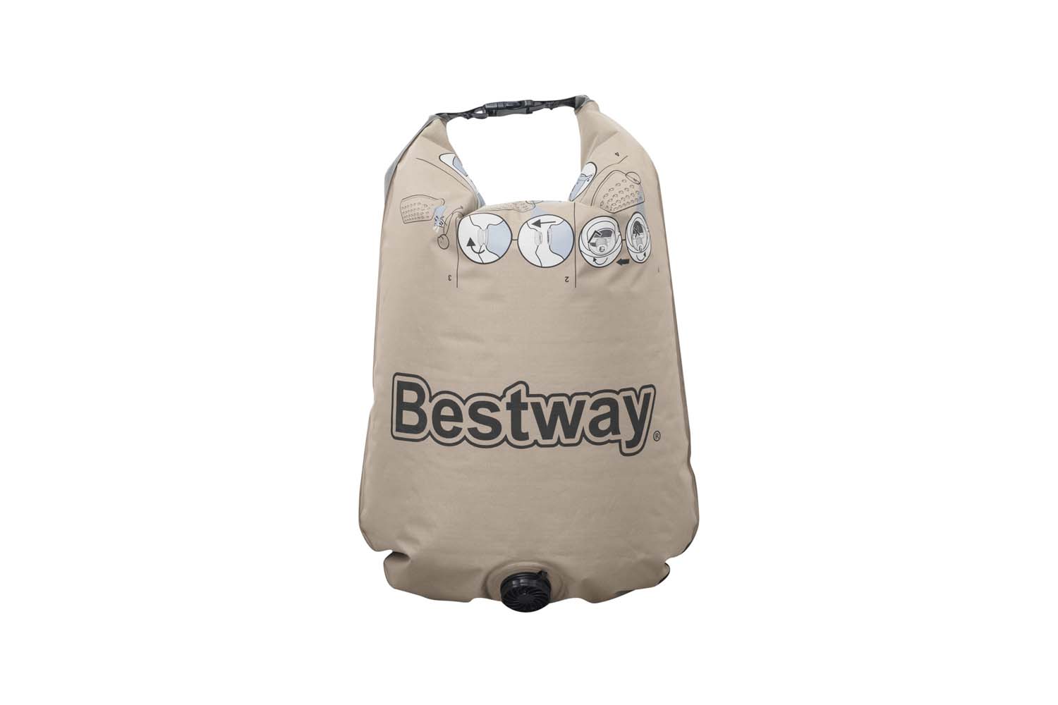 Single-Luftbett  Roll & Relax mit Kissenpumpe 188 x 99 x 22 cm