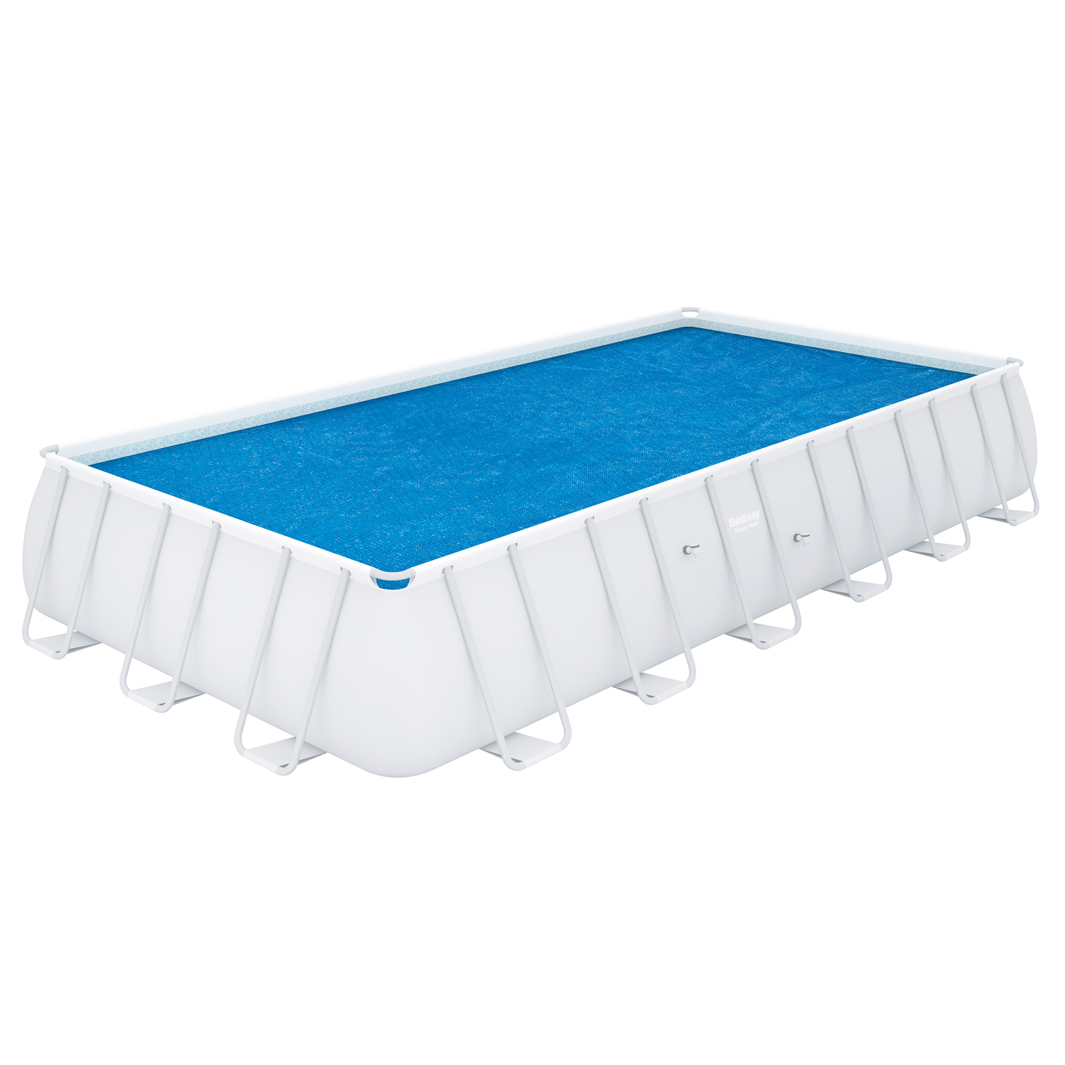 PE-Solarabdeckplane 703 x 336 cm, blau, eckig
