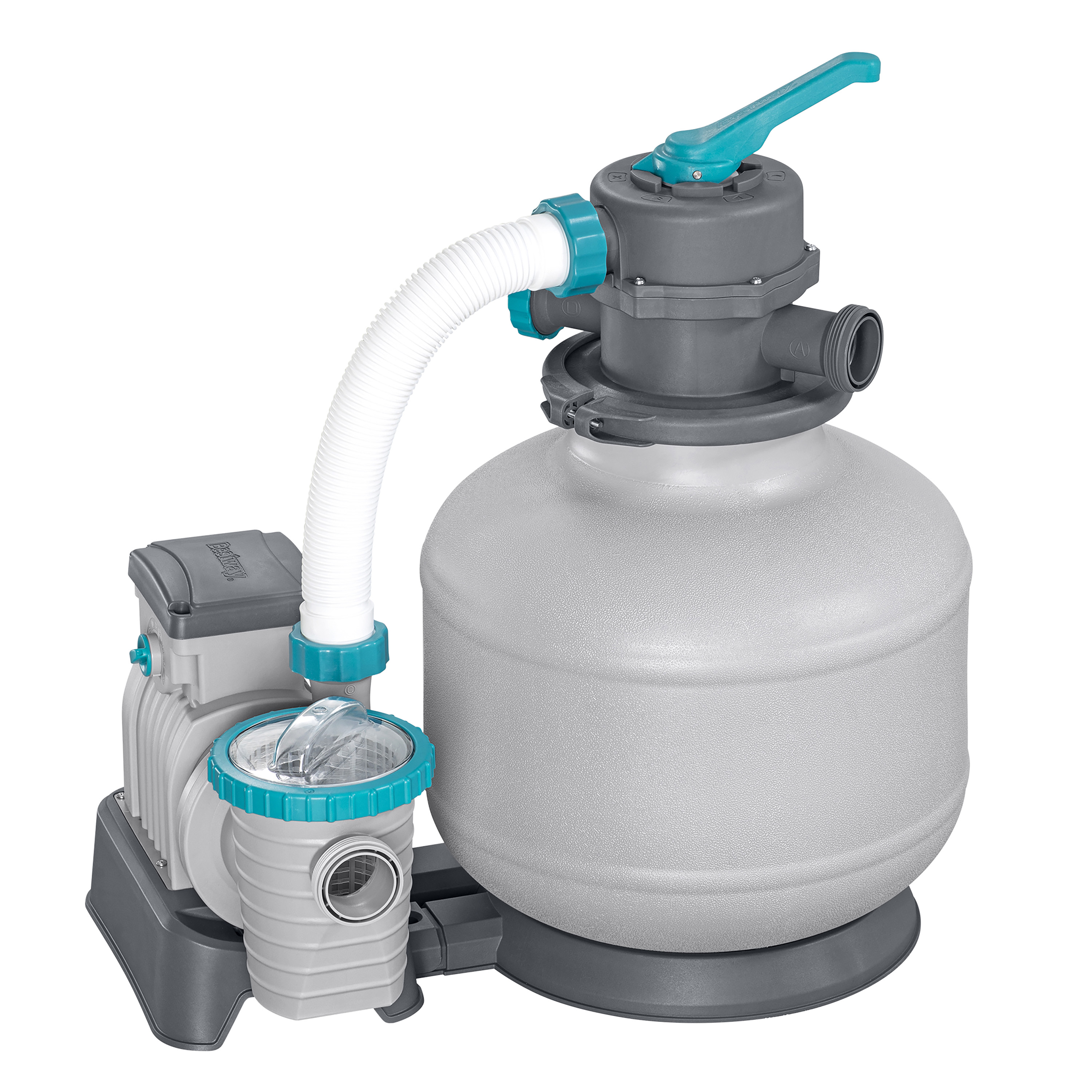 Steel Pro MAX™ Frame Pool Komplett Set mit Sandfilteranlage 640 x 274 x 132 cm, grau, eckig