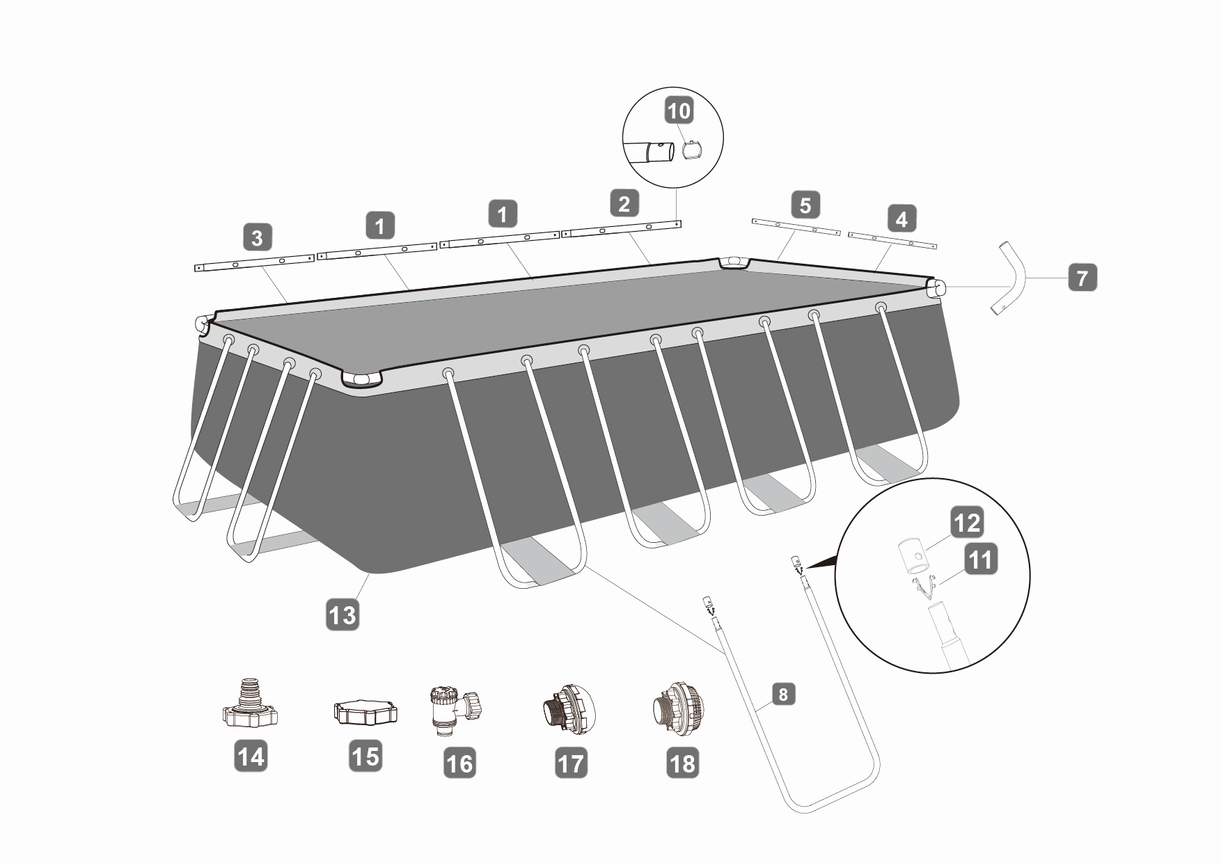 Pool Cover 549cm x 274 cm Pool Cover 549cm x 274 cm