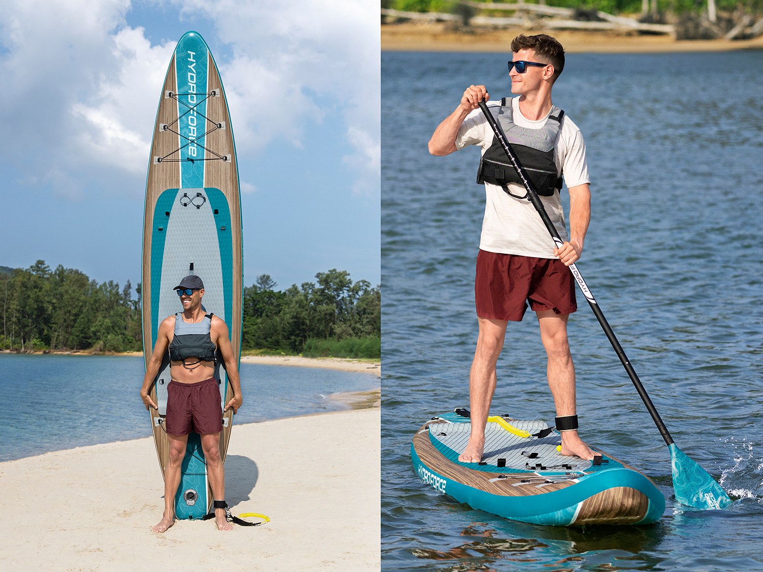 Hydro Force® SUP Touring Board-Set Glider Elite™ mit Sitz 381 x 79 x 15 cm