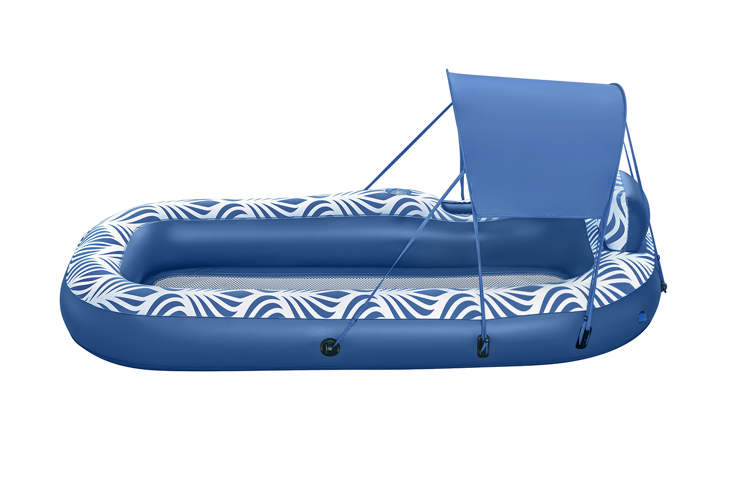 Poolmatte Comfort Plush™ mit Sonnenschutzdach 198 x 112 cm