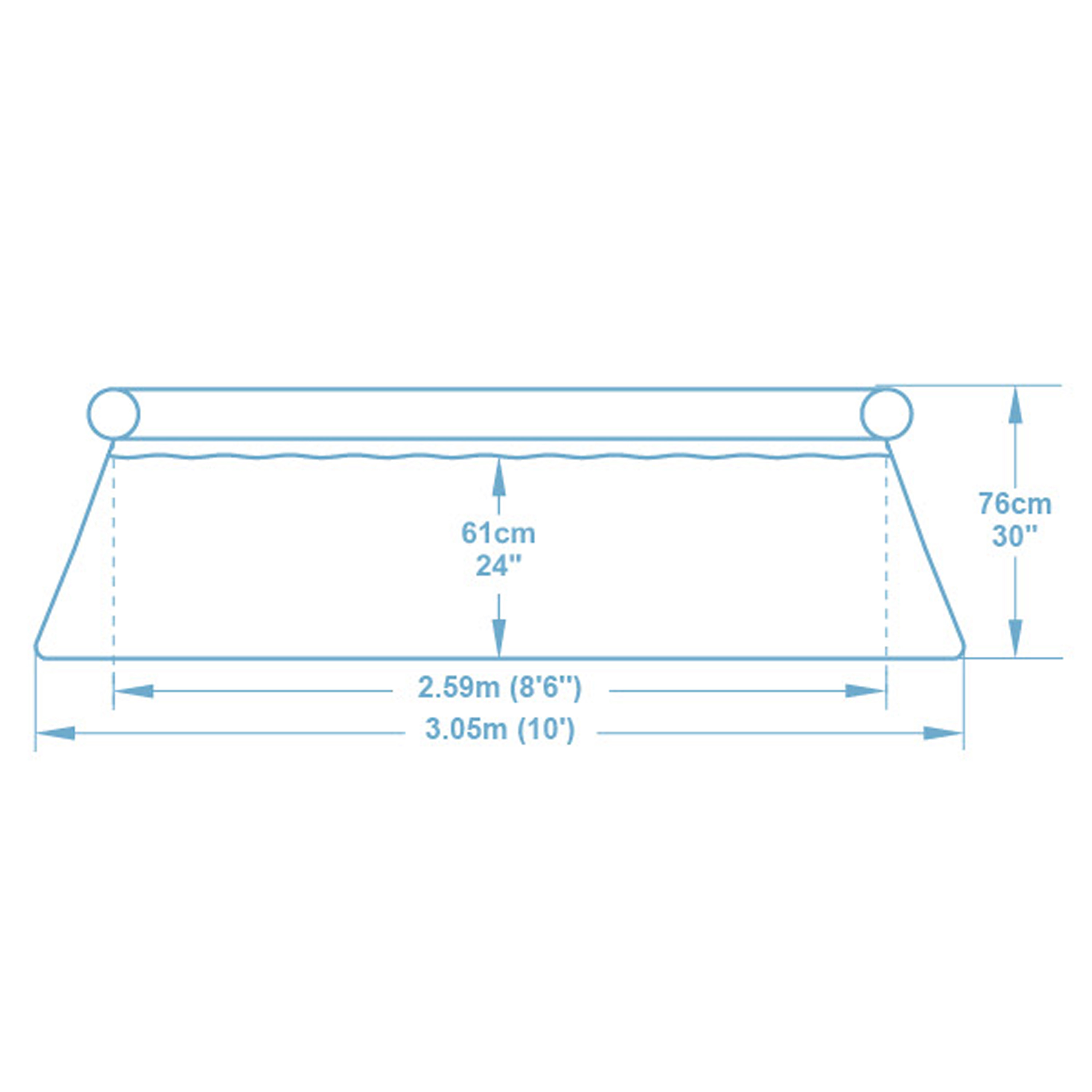 Fast Set™ Aufstellpool ohne Pumpe Ø 305 x 76 cm, blau, rund