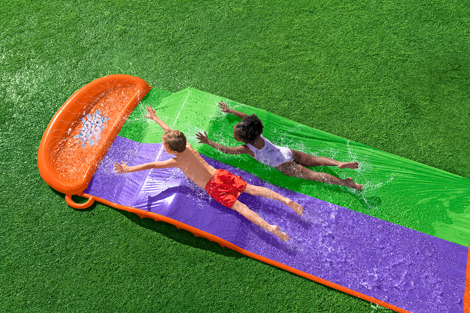 H2OGO!® 2-Personen-Rutsche SplashCoaster™ 470 x 138 x 30,5 cm