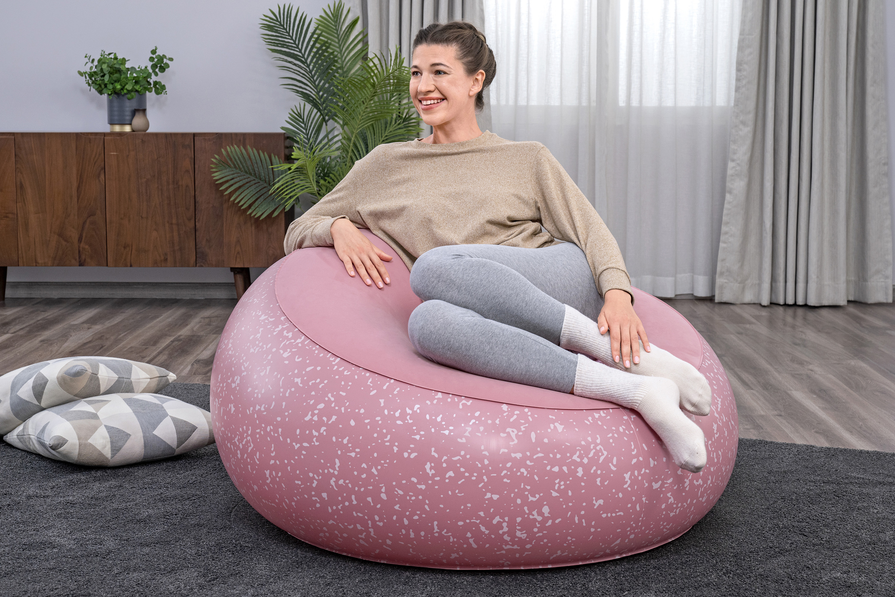 Inflate-A-Chair™ Luftsessel 112 x 112 x 66 cm, pink