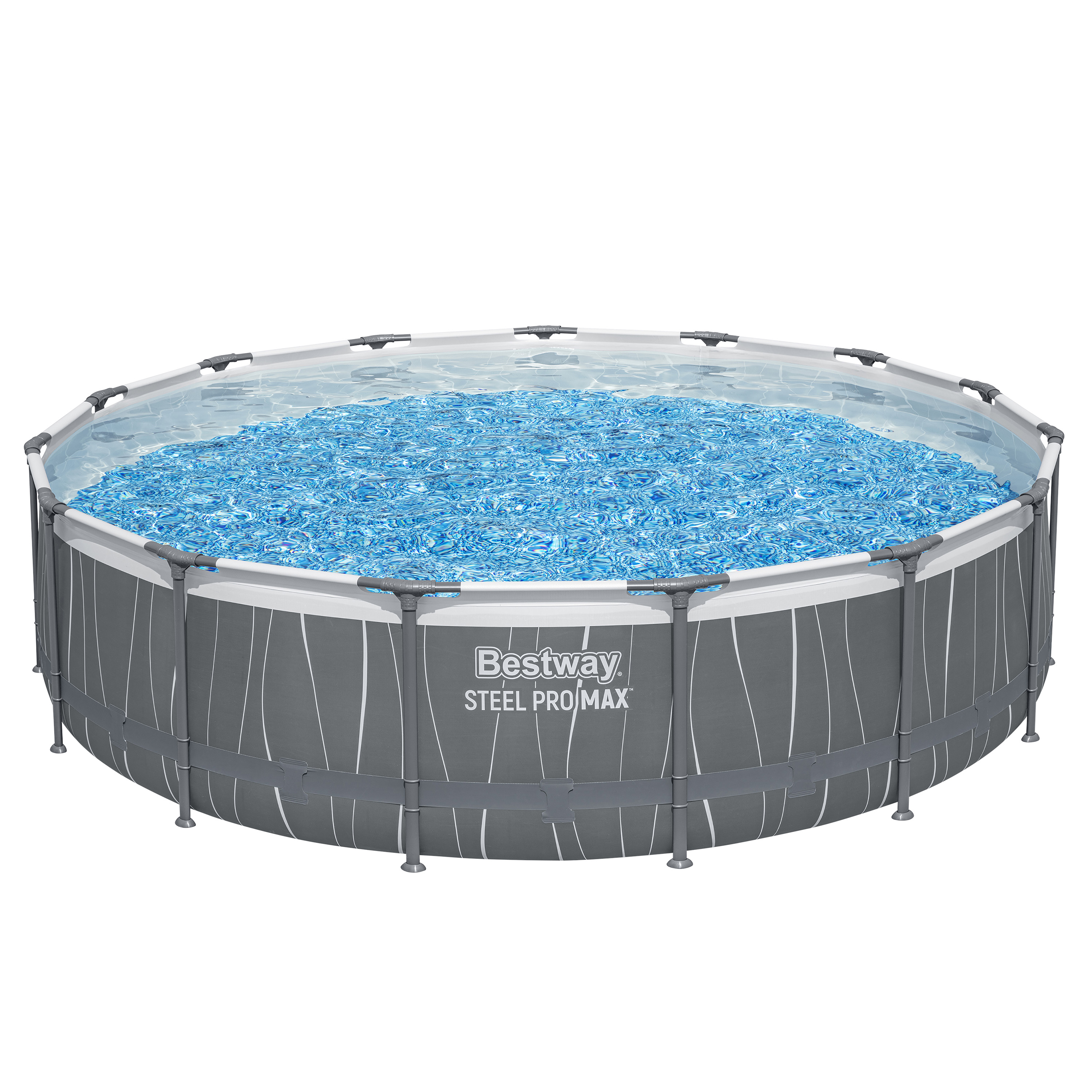 Steel Pro MAX™ Solo Pool ohne Zubehör Ø 457 x 107 cm, LED-Design, rund