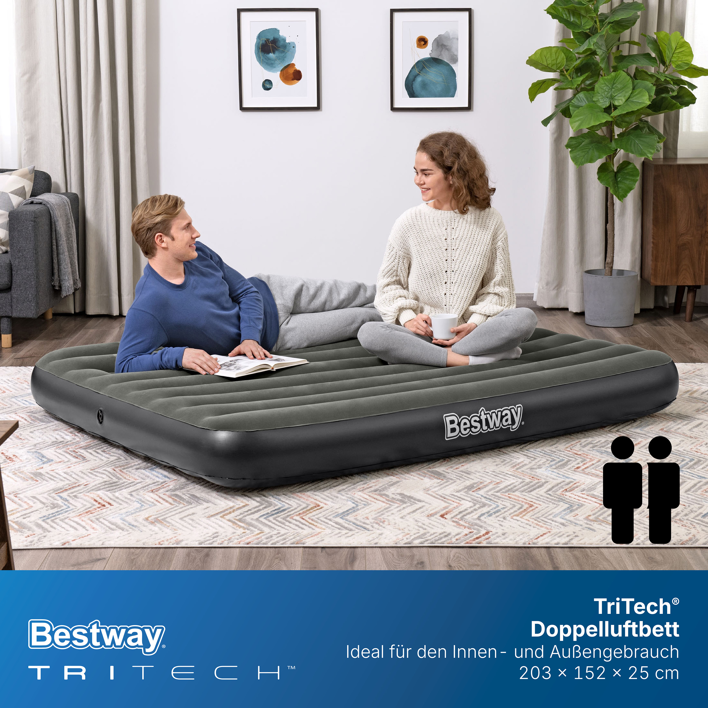 TriTech® Doppelluftbett 203 x 152 x 25 cm