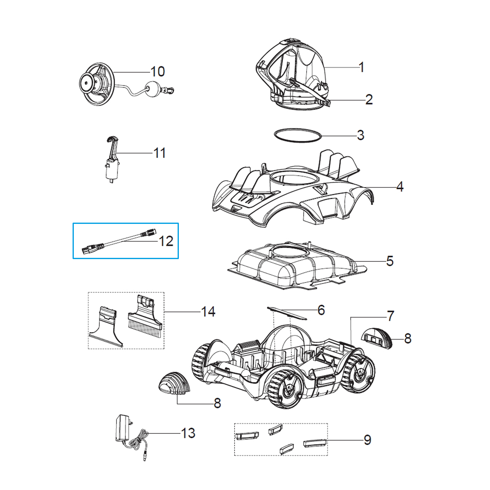 Bestway® Spare Part Charging cable for Flowclear™ AquaRover/AquaGlide/Aquatronix Bestway® Spare Part Charging cable for Flowclear™ AquaRover/AquaGlide/Aquatronix