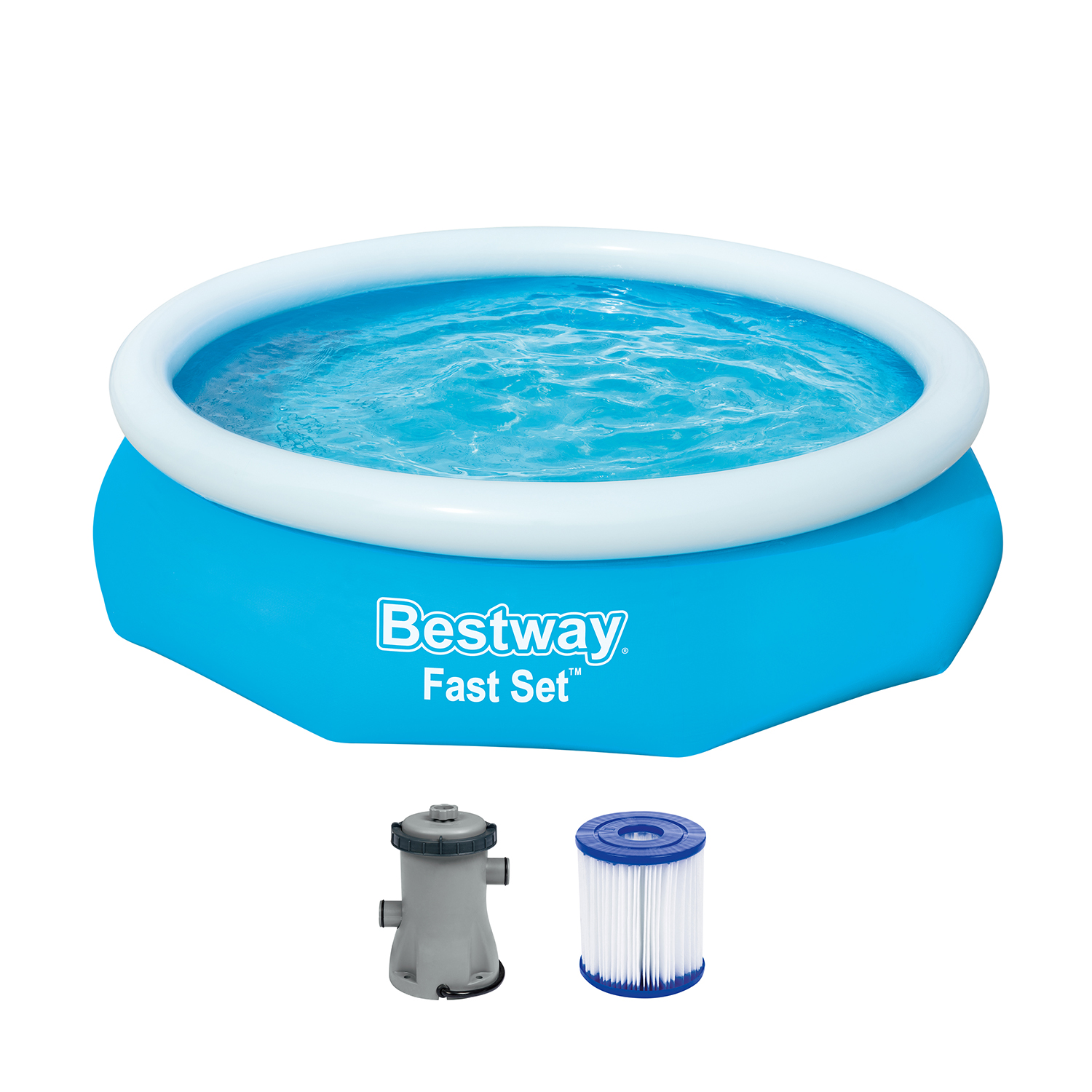 Fast Set™ Aufstellpool-Set mit Filterpumpe Ø 305 x 76 cm, blau, rund