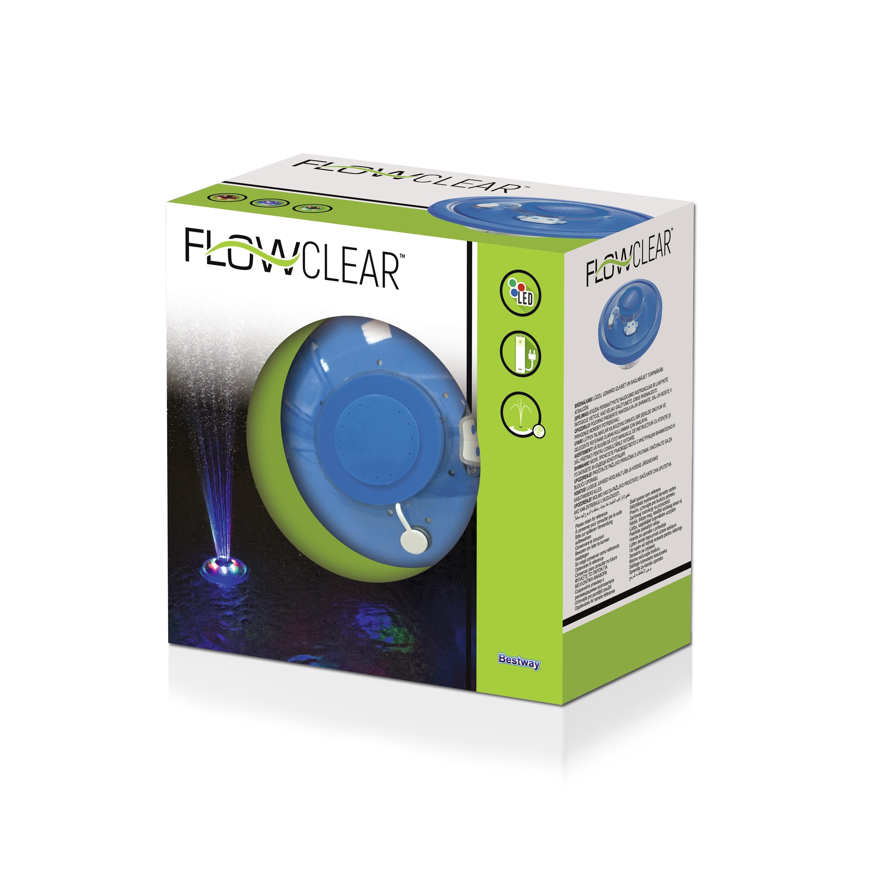 Flowclear™ LED Floating pool Fountain