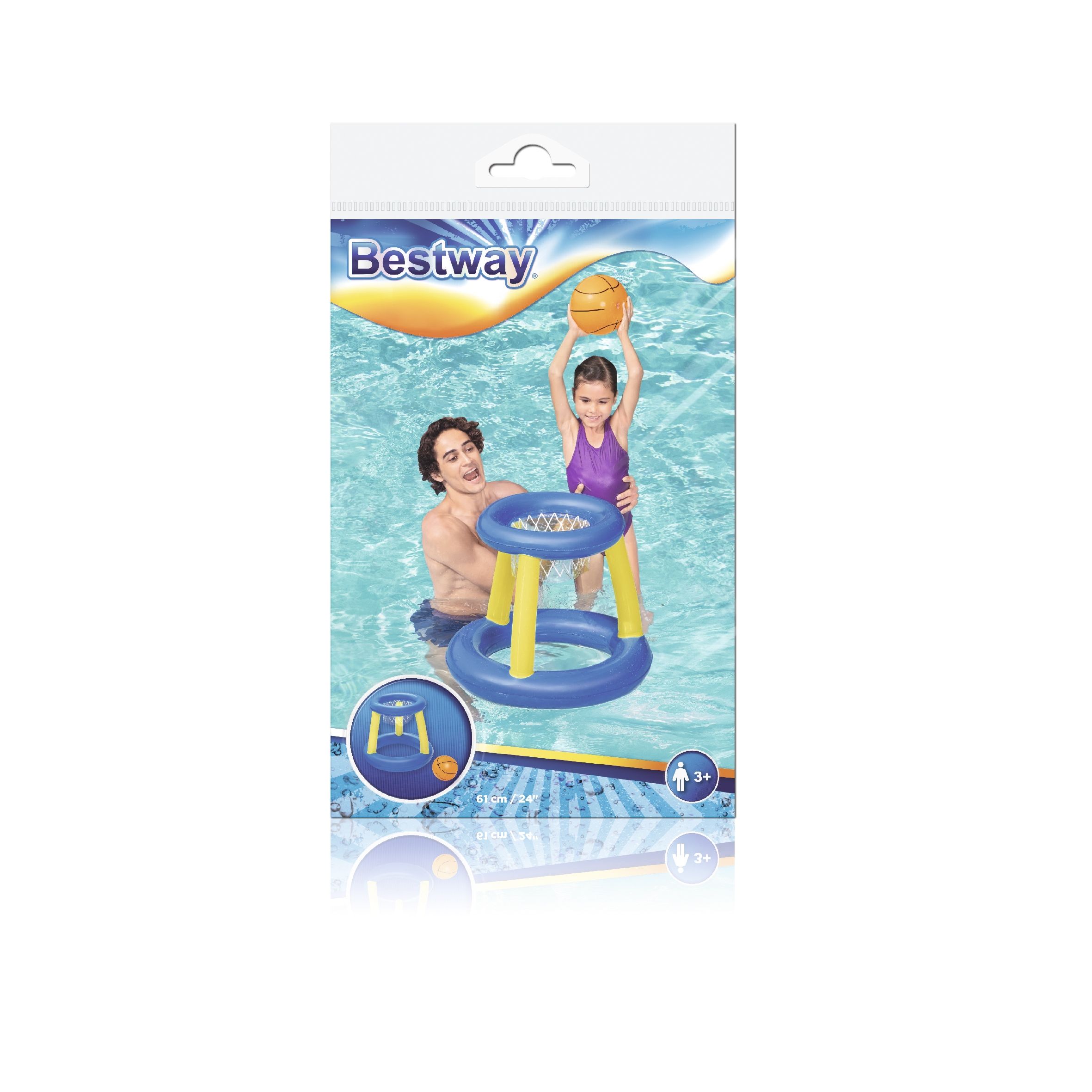 Splash 'N' Hoop Schwimmendes Basketball-Set Ø 59 x 49 cm