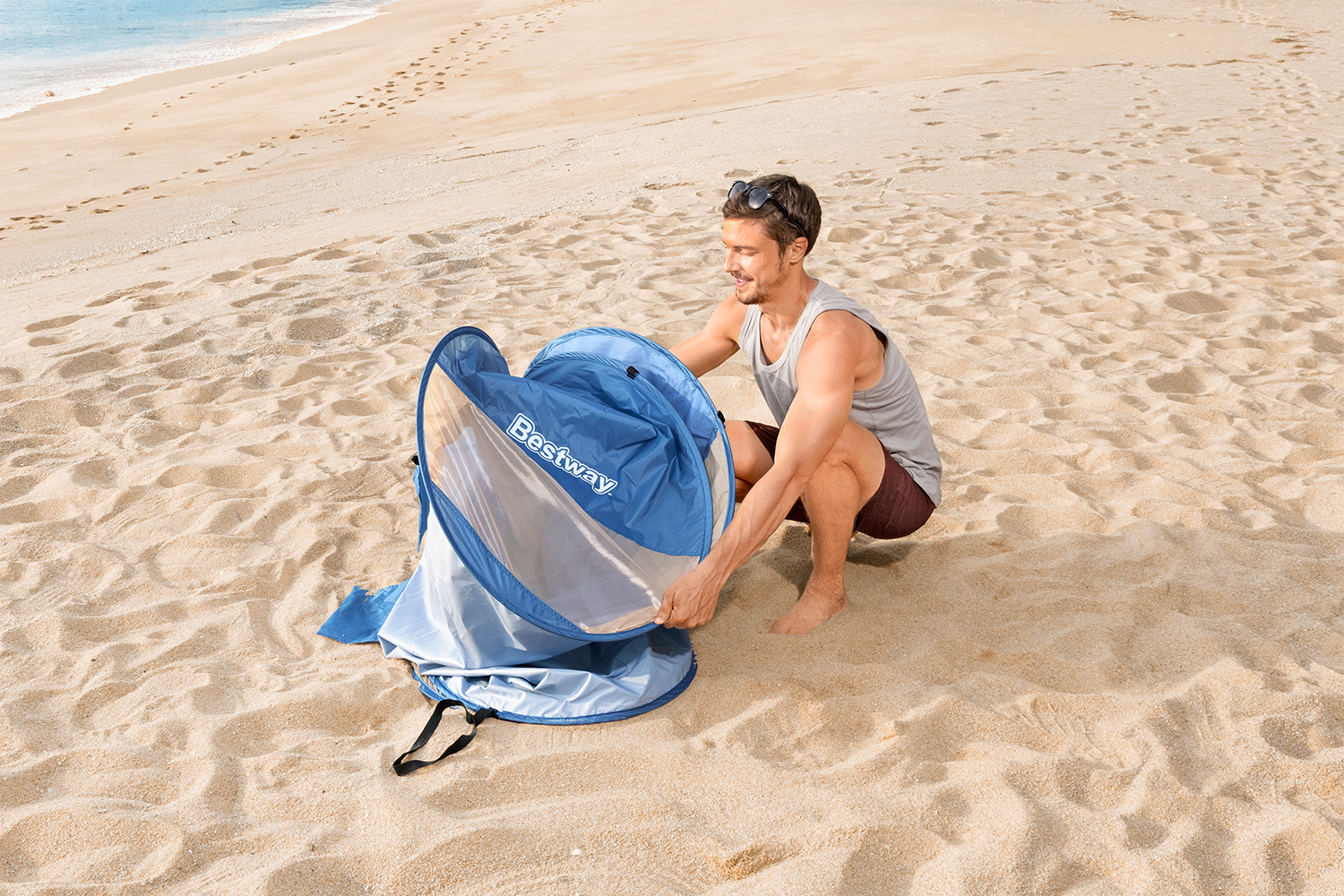 Pop-Up Strandmuschel Beach Quick 2 200 x 120 x 90 cm Pop-Up Strandmuschel Beach Quick 2 200 x 120 x 90 cm