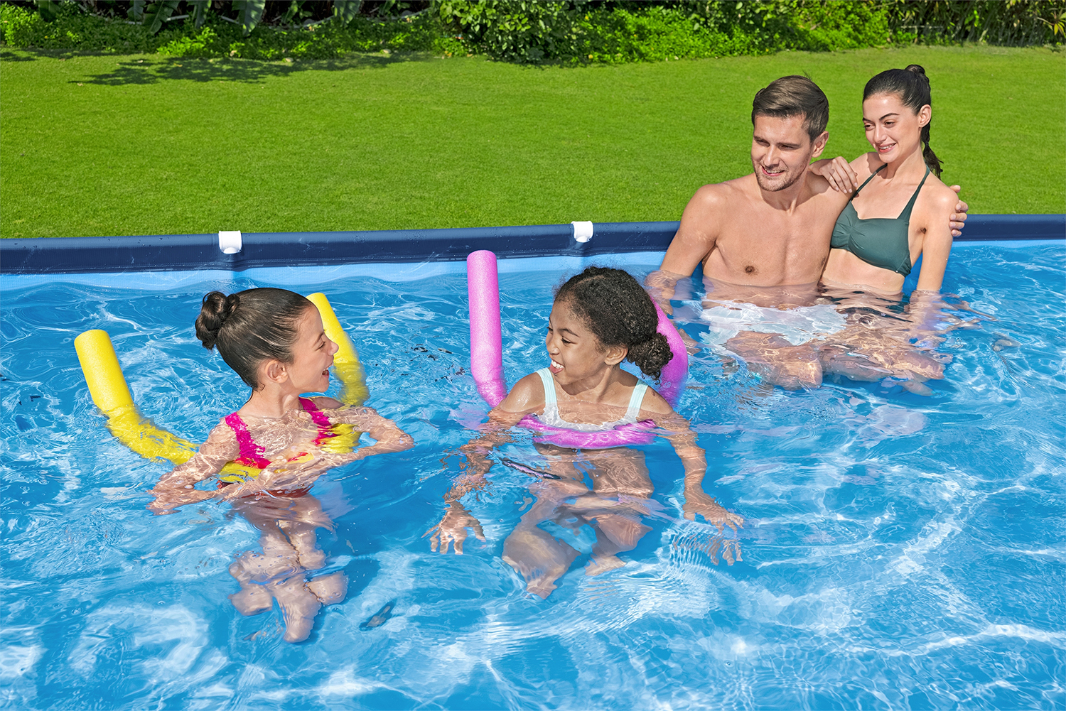 Steel Pro™ Frame Pool ohne Pumpe 300 x 201 x 66 cm, dunkelblau, eckig