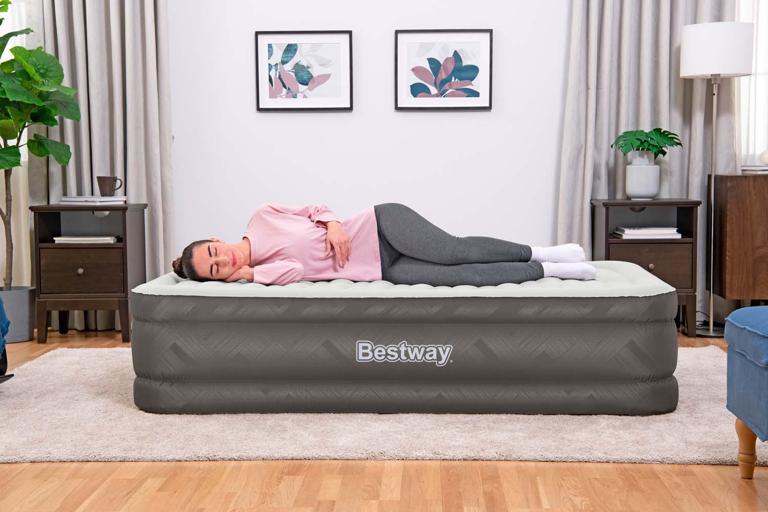 Fortech™ Single-Luftbett mit integrierter Elektropumpe 191 x 97 x 46 cm