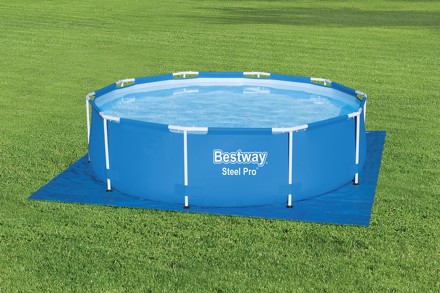PE- Bodenplane 335 x 335 cm, blau, quadratisch PE- Bodenplane 335 x 335 cm, blau, quadratisch