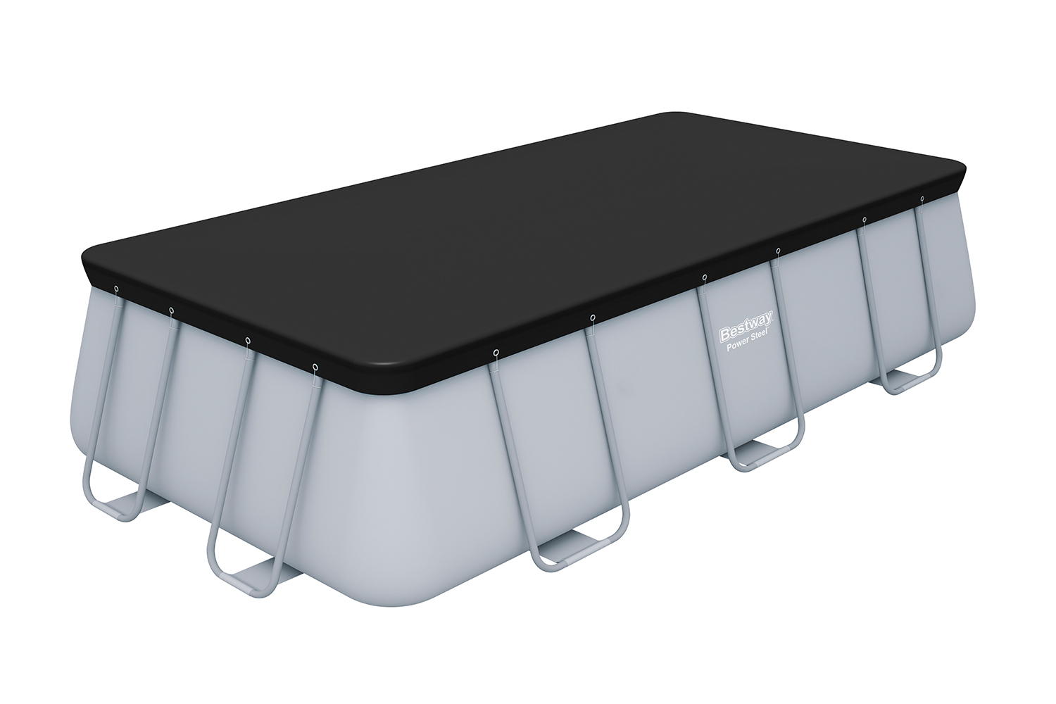 PVC-Abdeckplane 396 x 185 cm, schwarz, eckig