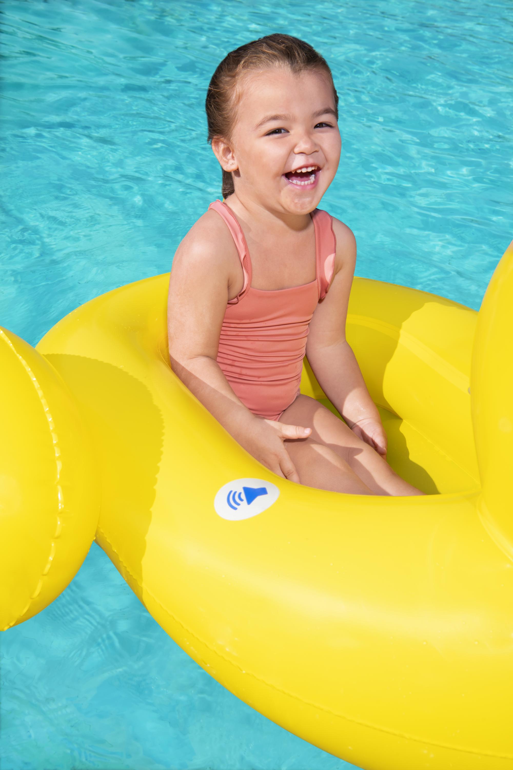 Funspeakers™ Kinder Schlauchboot Ente mit integriertem Lautsprecher 102 x 99 cm