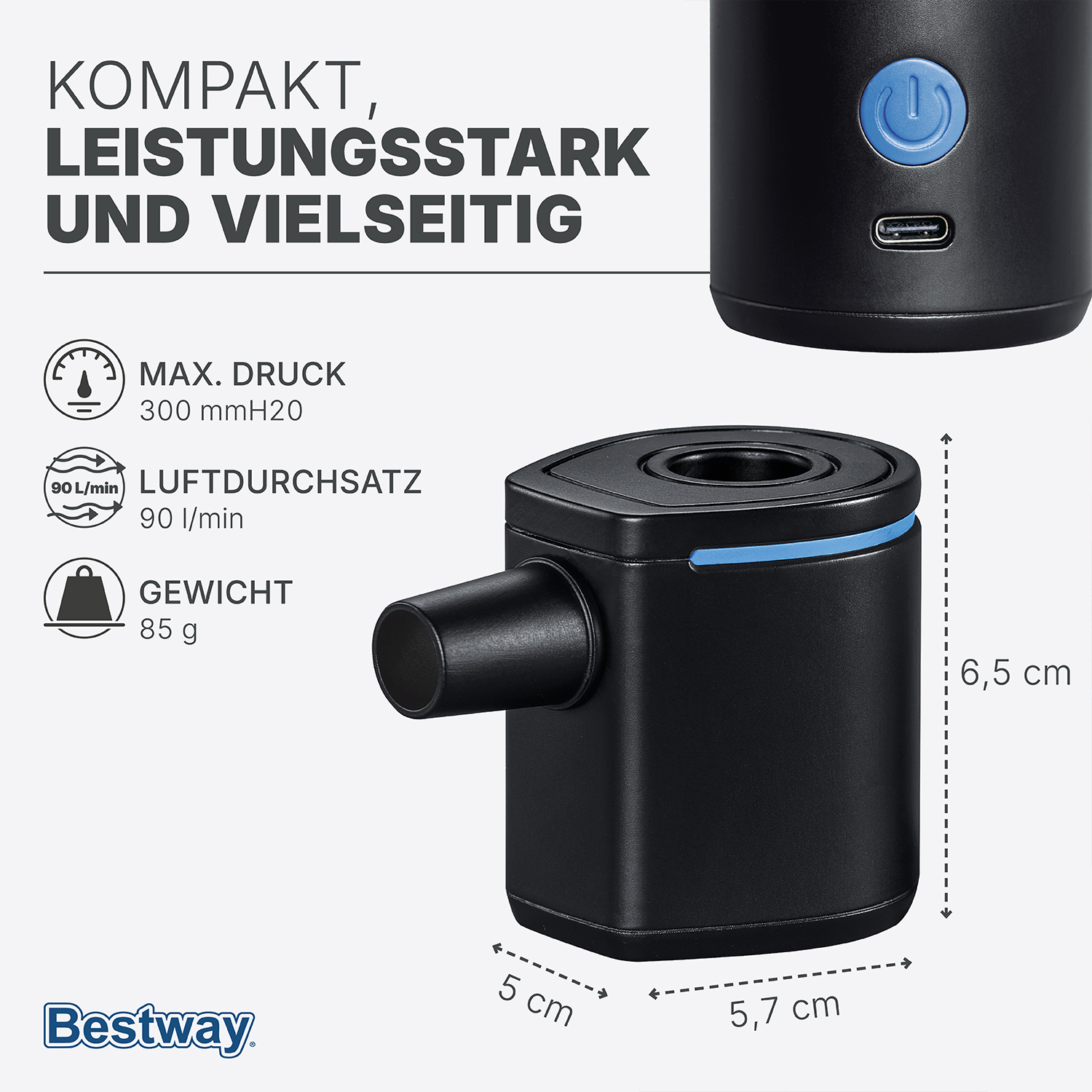 PowerTouch Pocket™ USB-Elektropumpe 90 l/min PowerTouch Pocket™ USB-Elektropumpe 90 l/min