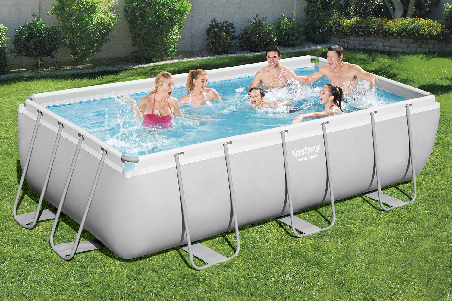 Power Steel 13'3" x 6'7" x 39.5"/4.04m x 2.01m x 1.00m Rectangular Pool