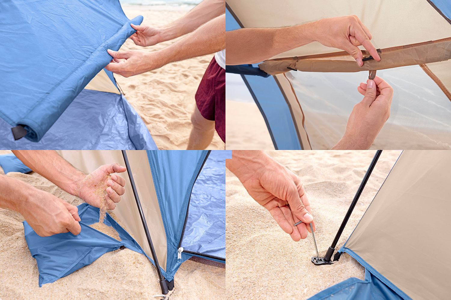 Strandmuschel Beach Dome™ mit SwiftClick™ -System 234 x 240 x 125 cm