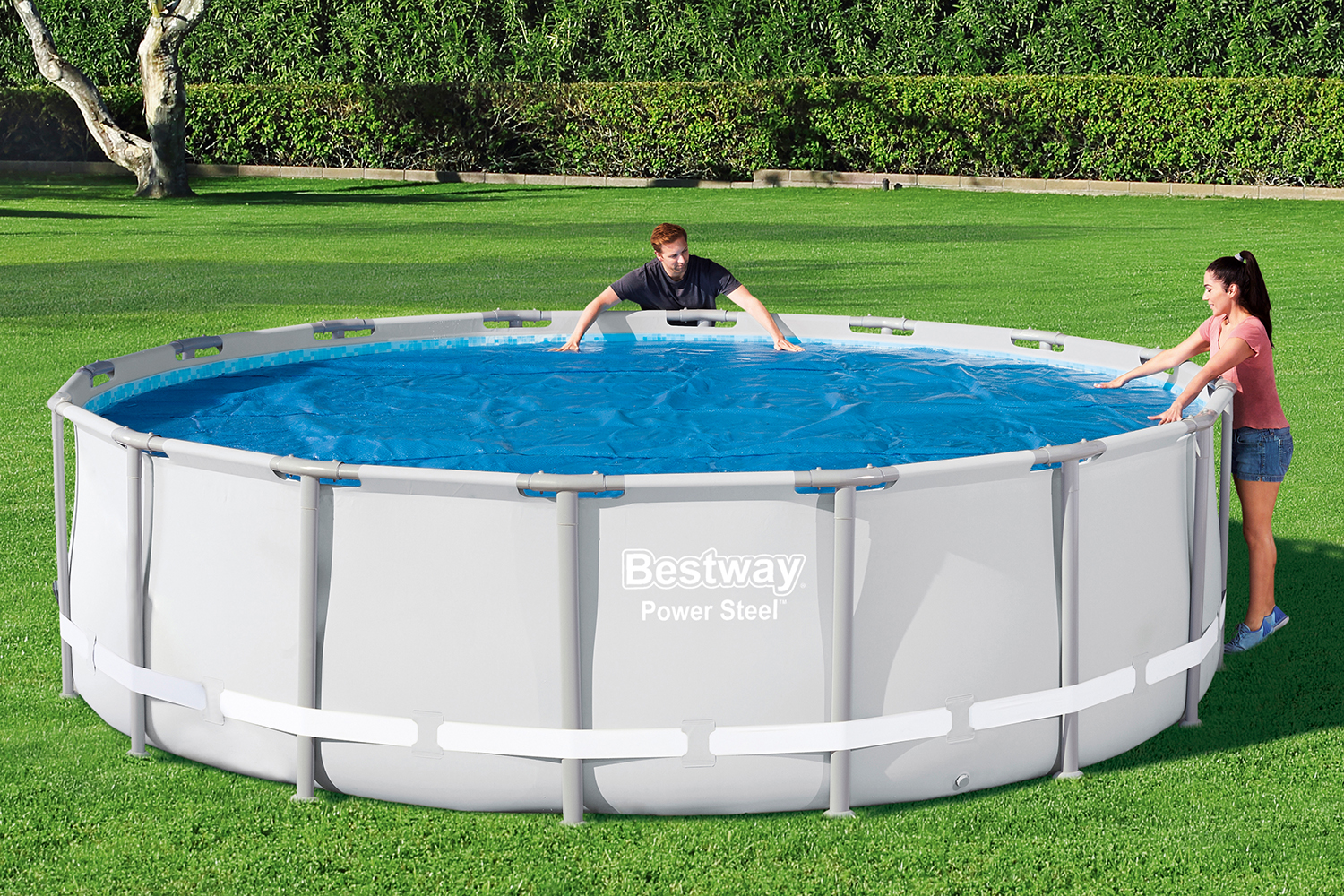 PE Solarabdeckplane Ø 462 cm, blau, rund PE Solarabdeckplane Ø 462 cm, blau, rund